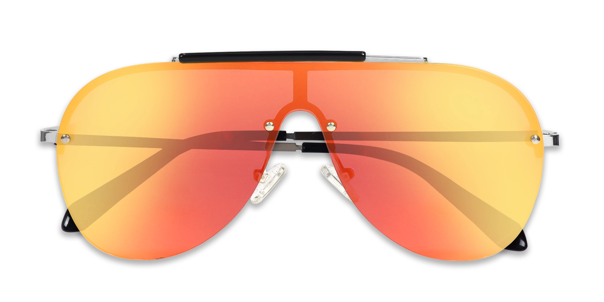 Pilot Red Mirrored Tint Sunglasses-6