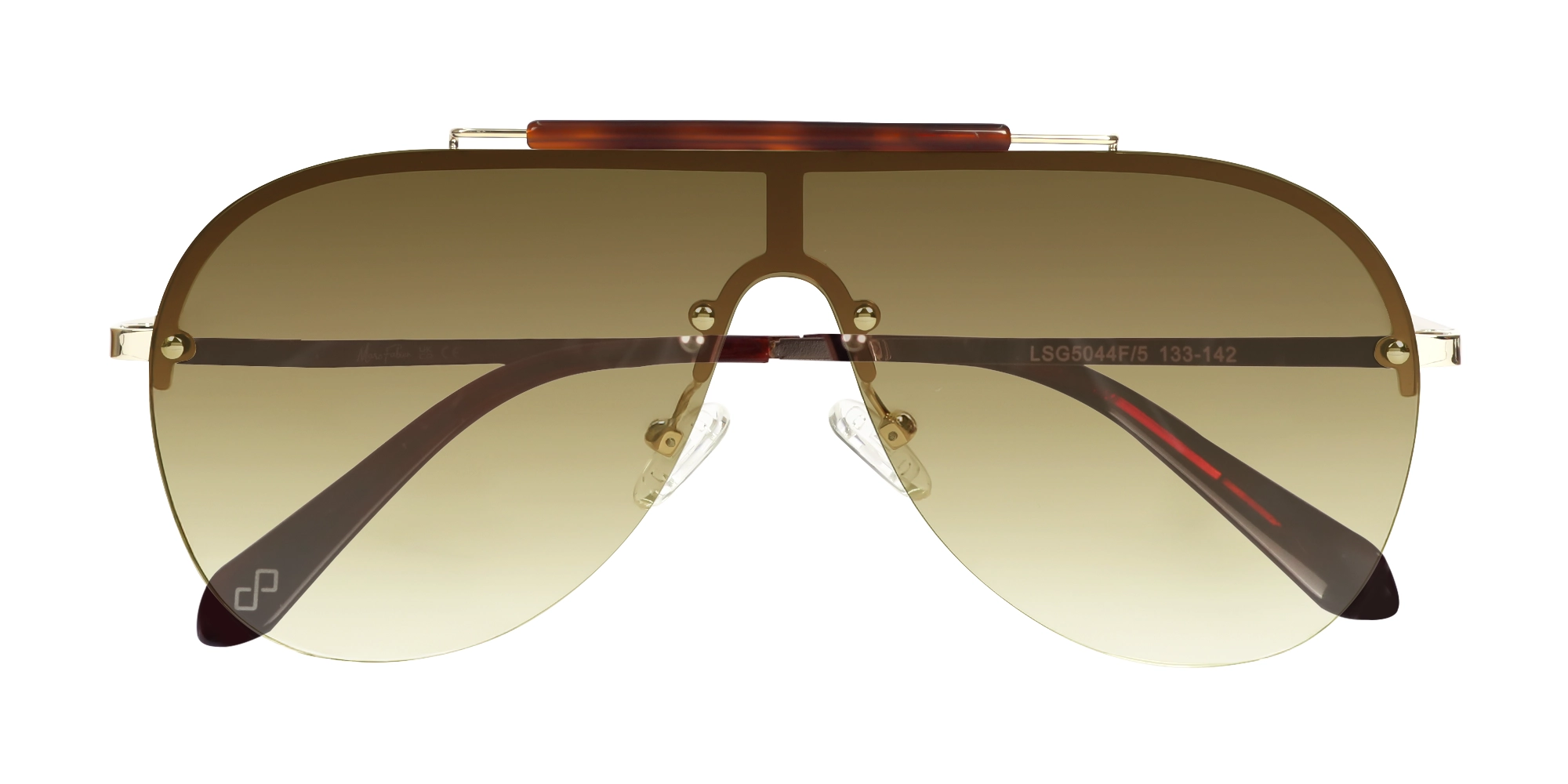 Metal Pilot Brown Tint Sunglasses-6