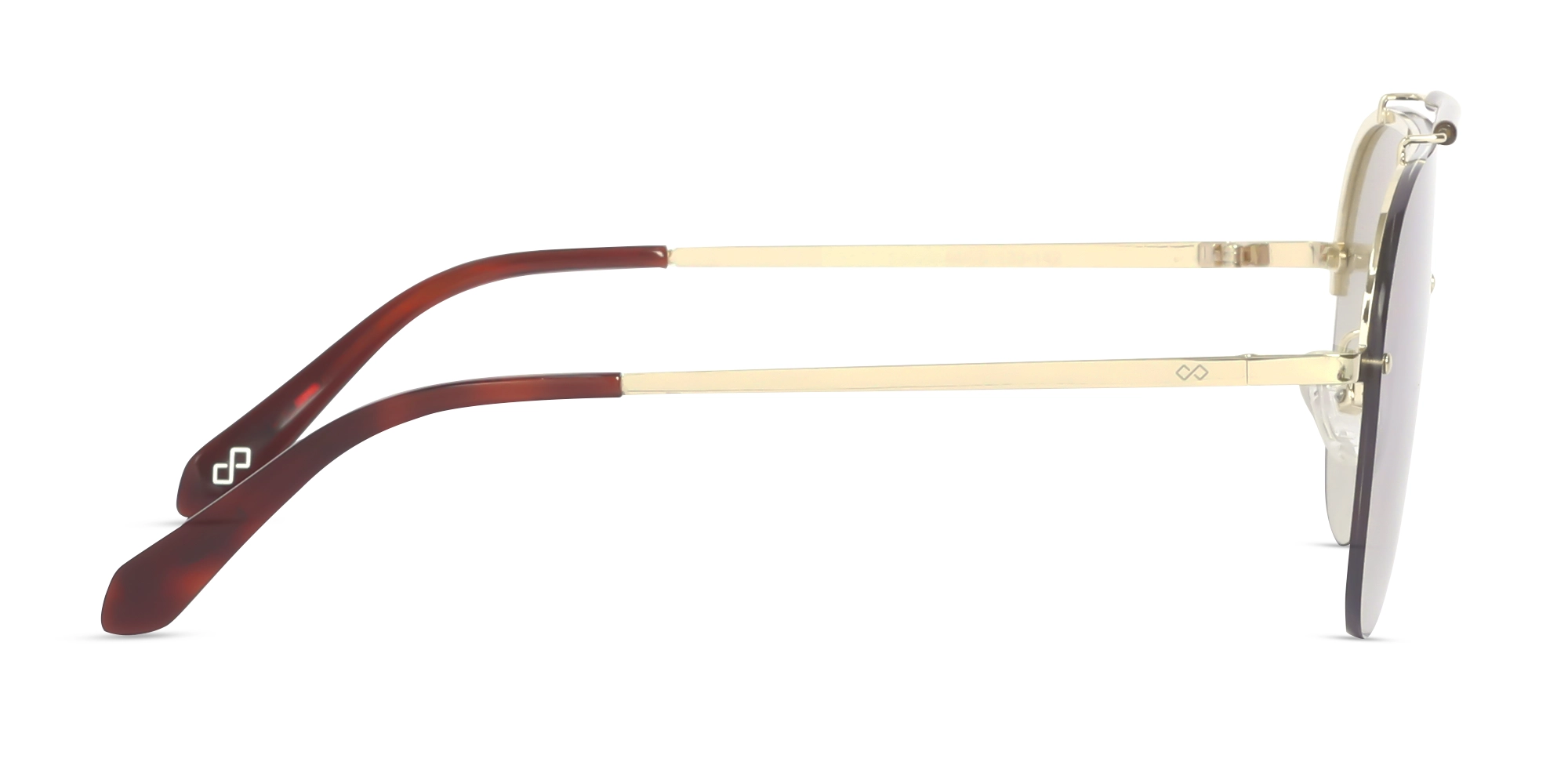 Metal Pilot Brown Tint Sunglasses-4