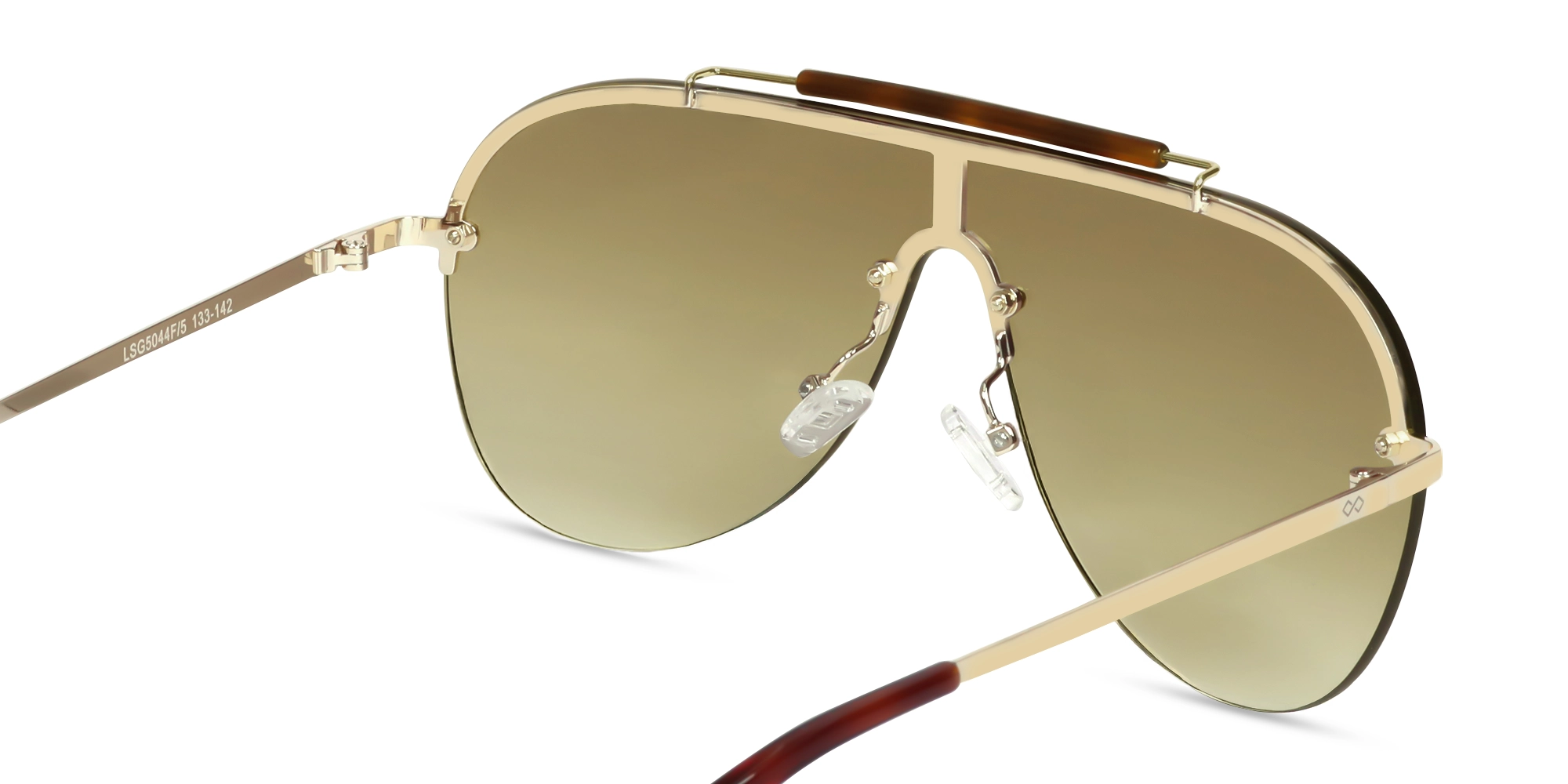 Metal Pilot Brown Tint Sunglasses-5