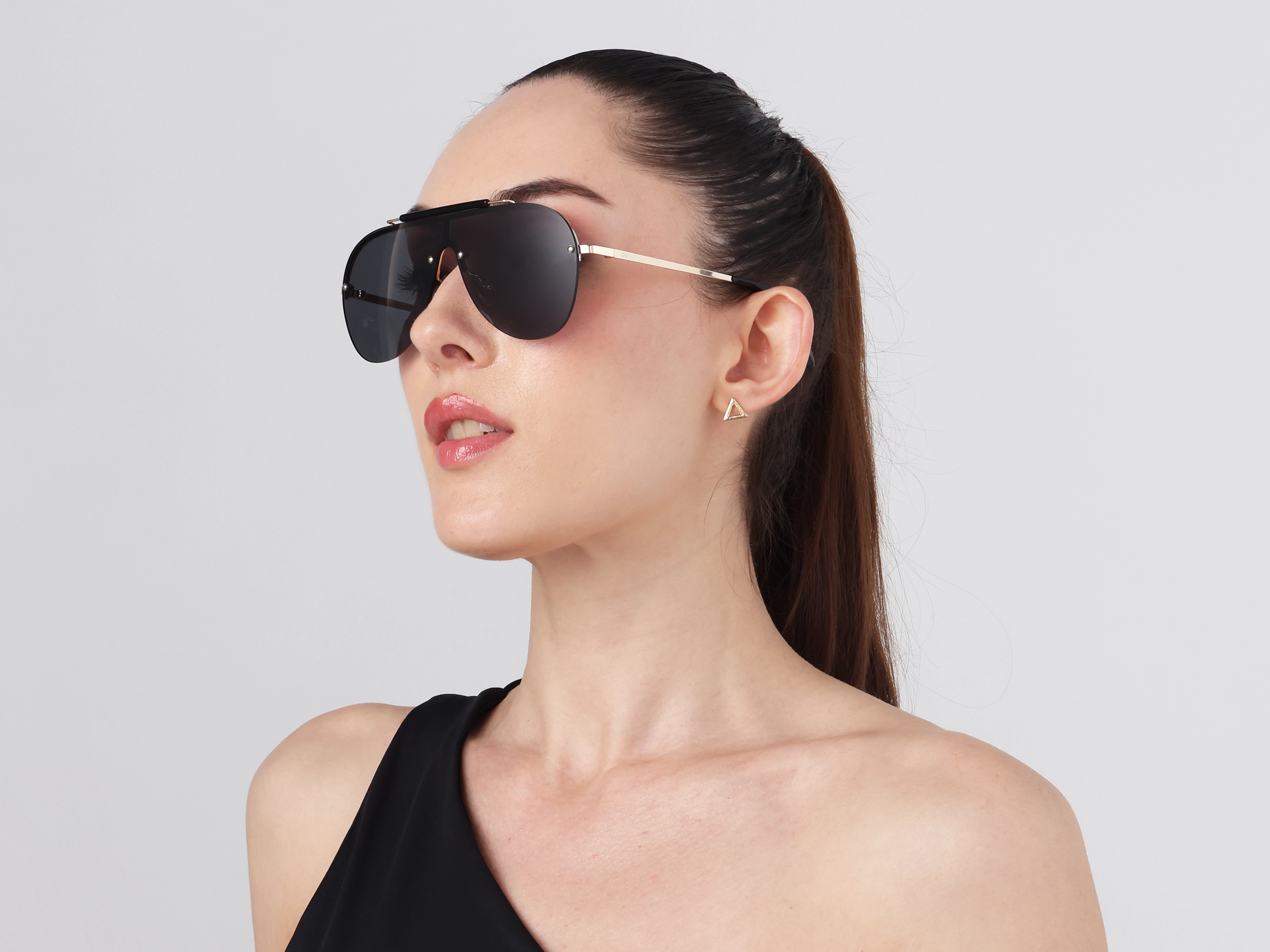 Metal Pilot Drak Grey Tint Sunglasses