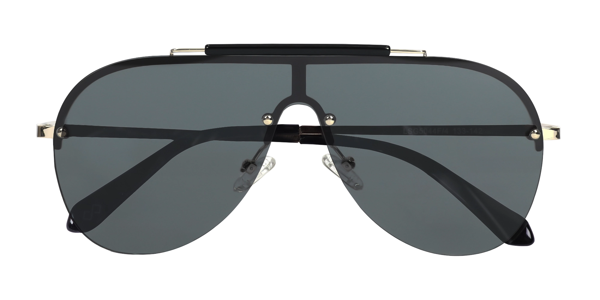 Metal Pilot Drak Grey Tint Sunglasses-6