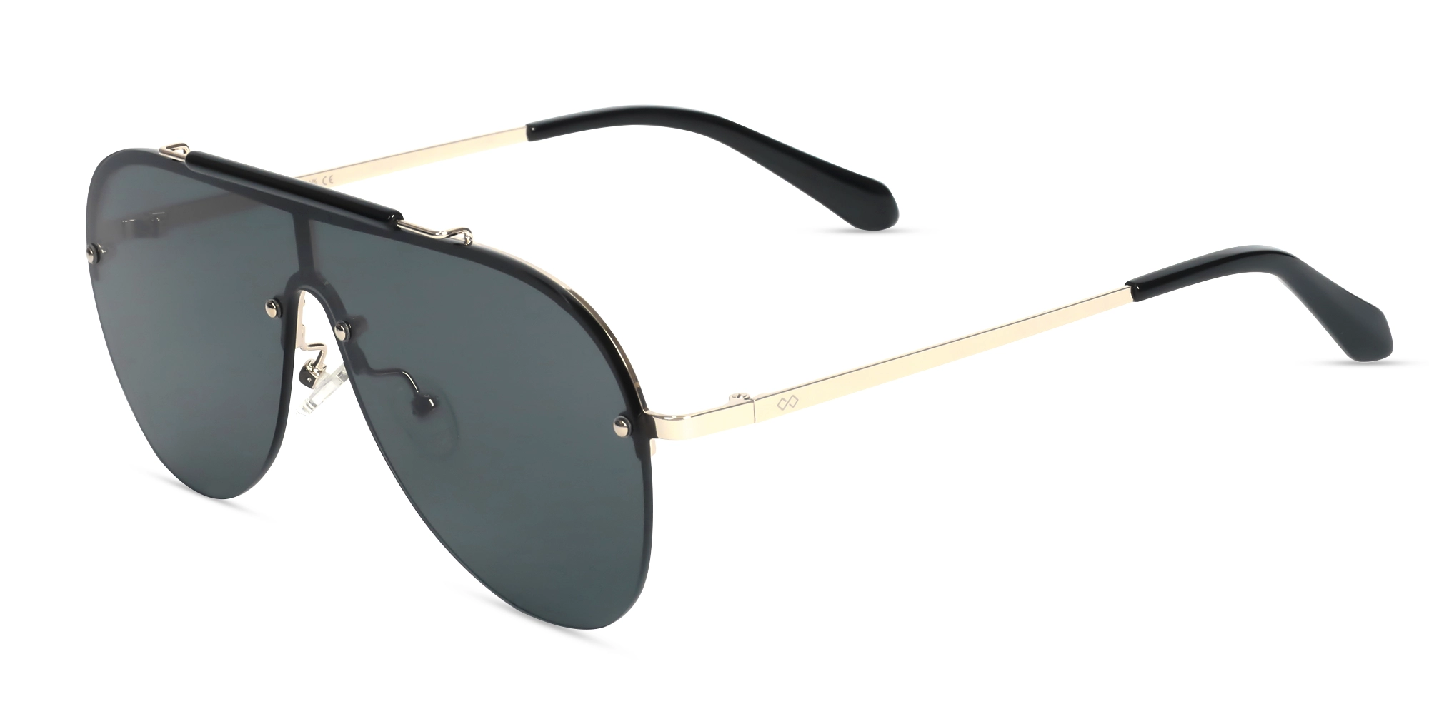 Metal Pilot Drak Grey Tint Sunglasses-3 Metal Pilot Drak Grey Tint Sunglasses-3