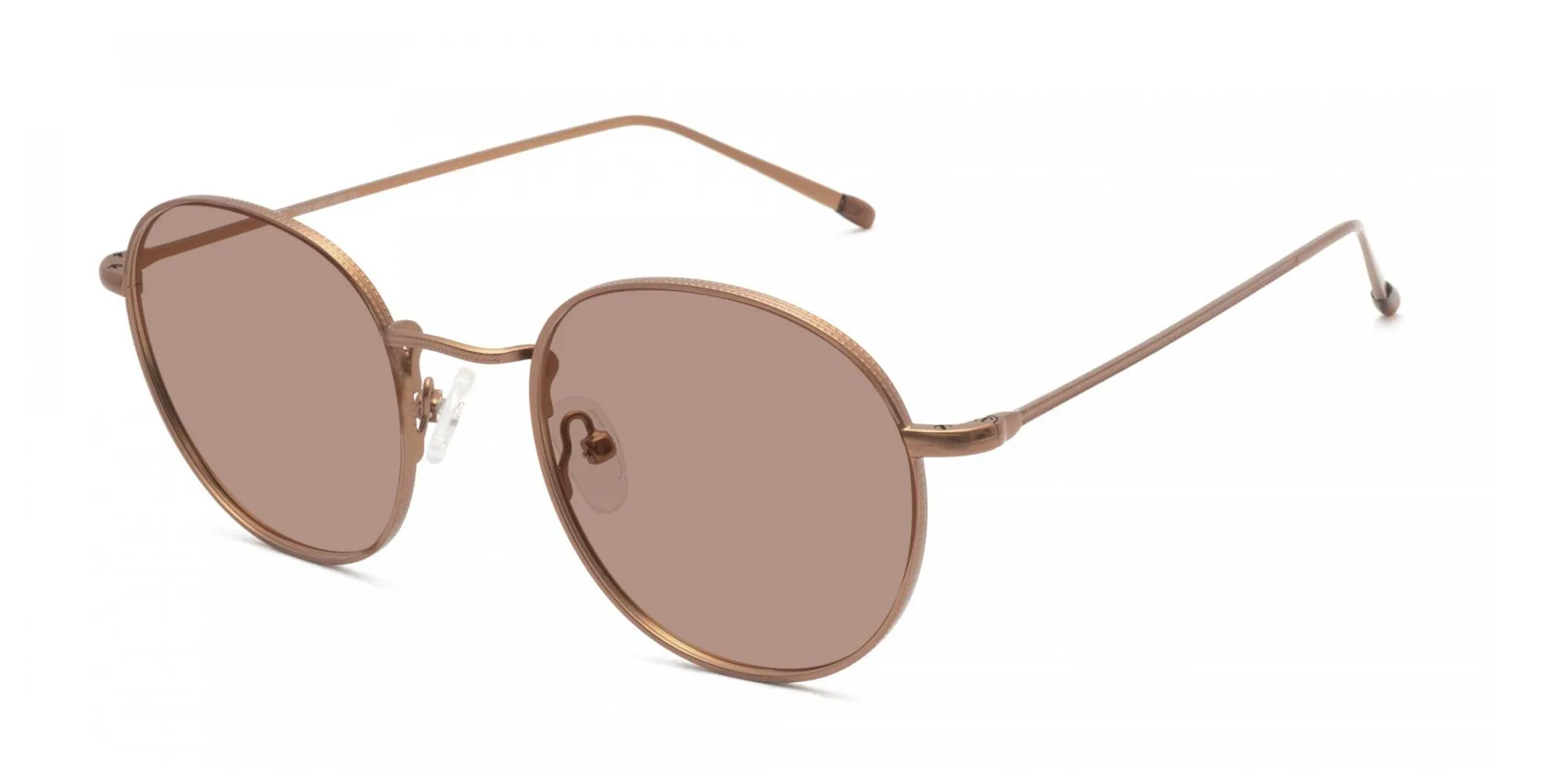 Round Brown Tinted Eyeglasses-2