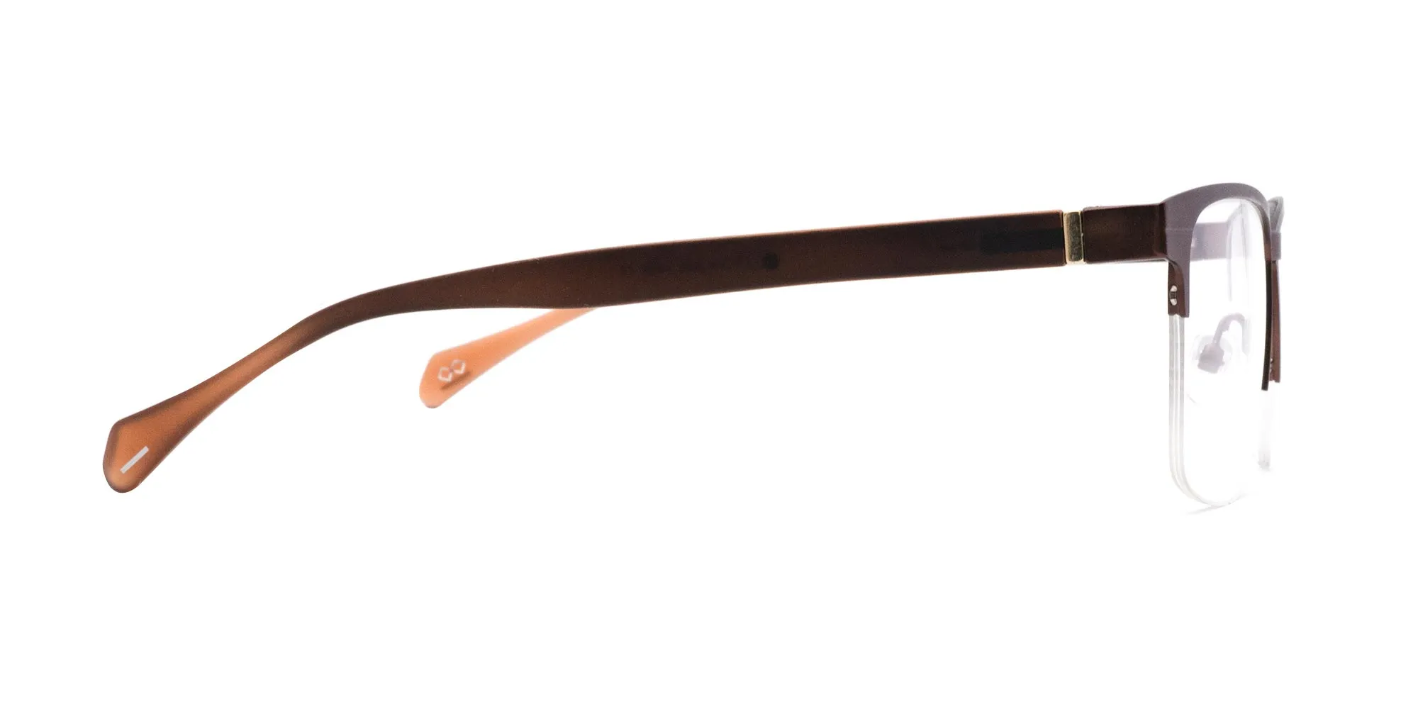 brown half rim glasses frames-2