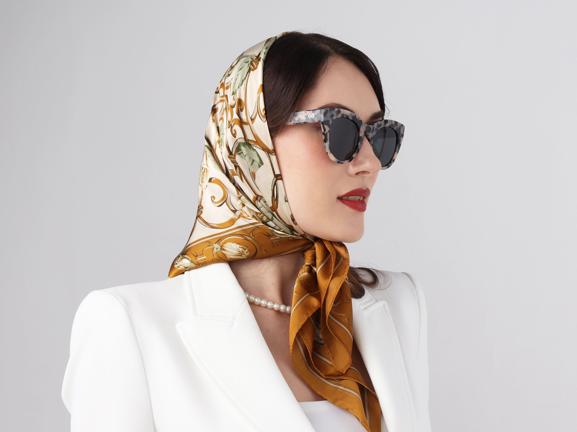 Beige Tortoise Cat-Eye Frame Sunglasses -12