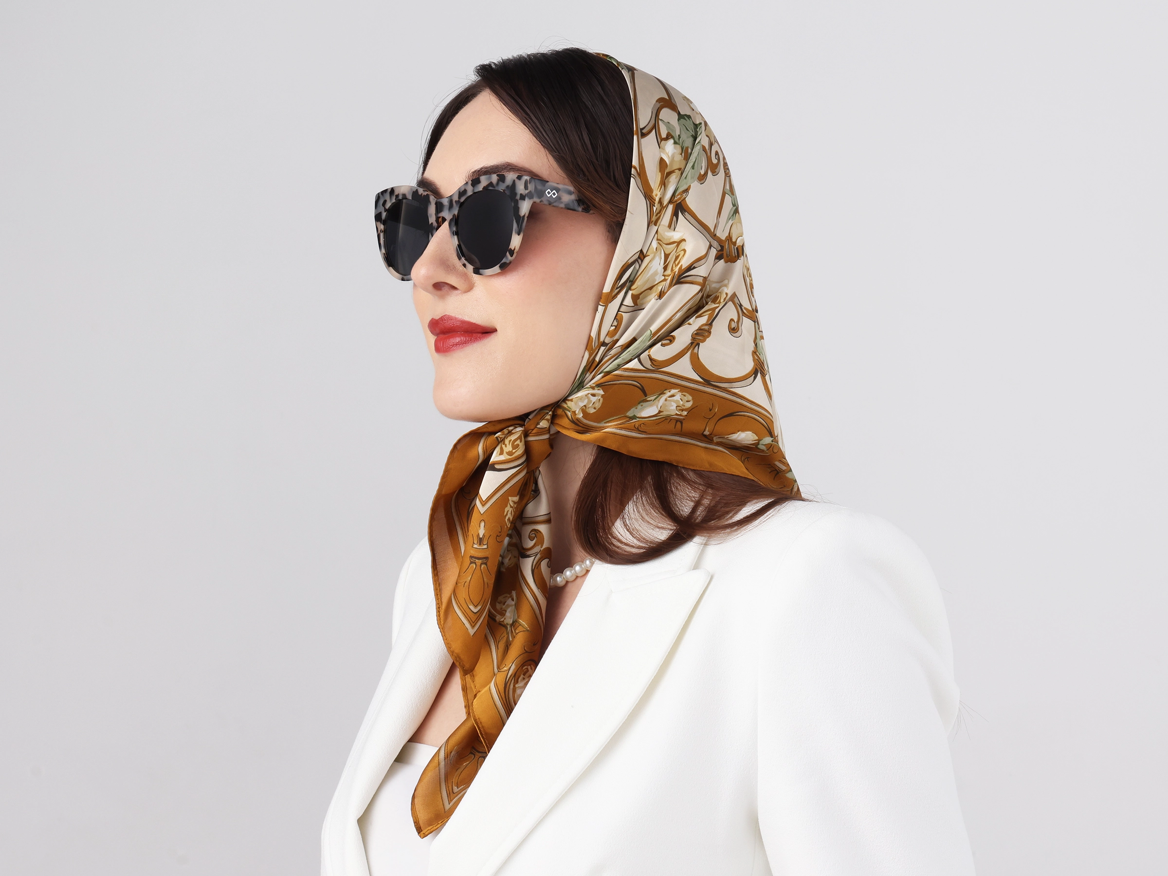 Beige Tortoise Cat-Eye Frame Sunglasses -13