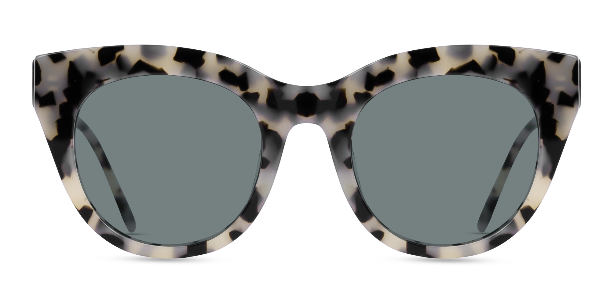 Beige Tortoise Cat-Eye Frame Sunglasses -1