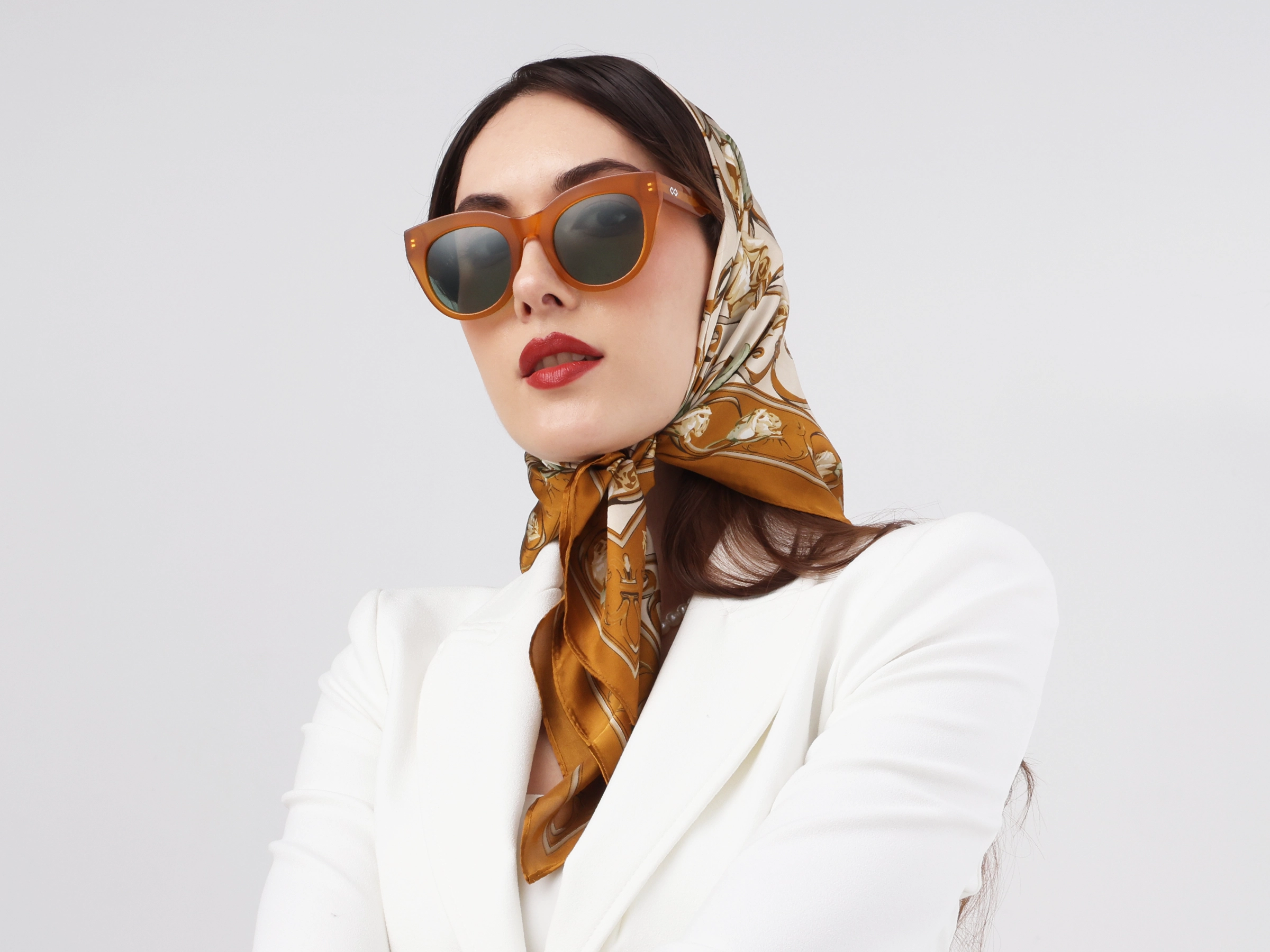 Brown Cat-Eye Frame With Green Tint Sunglasses-13