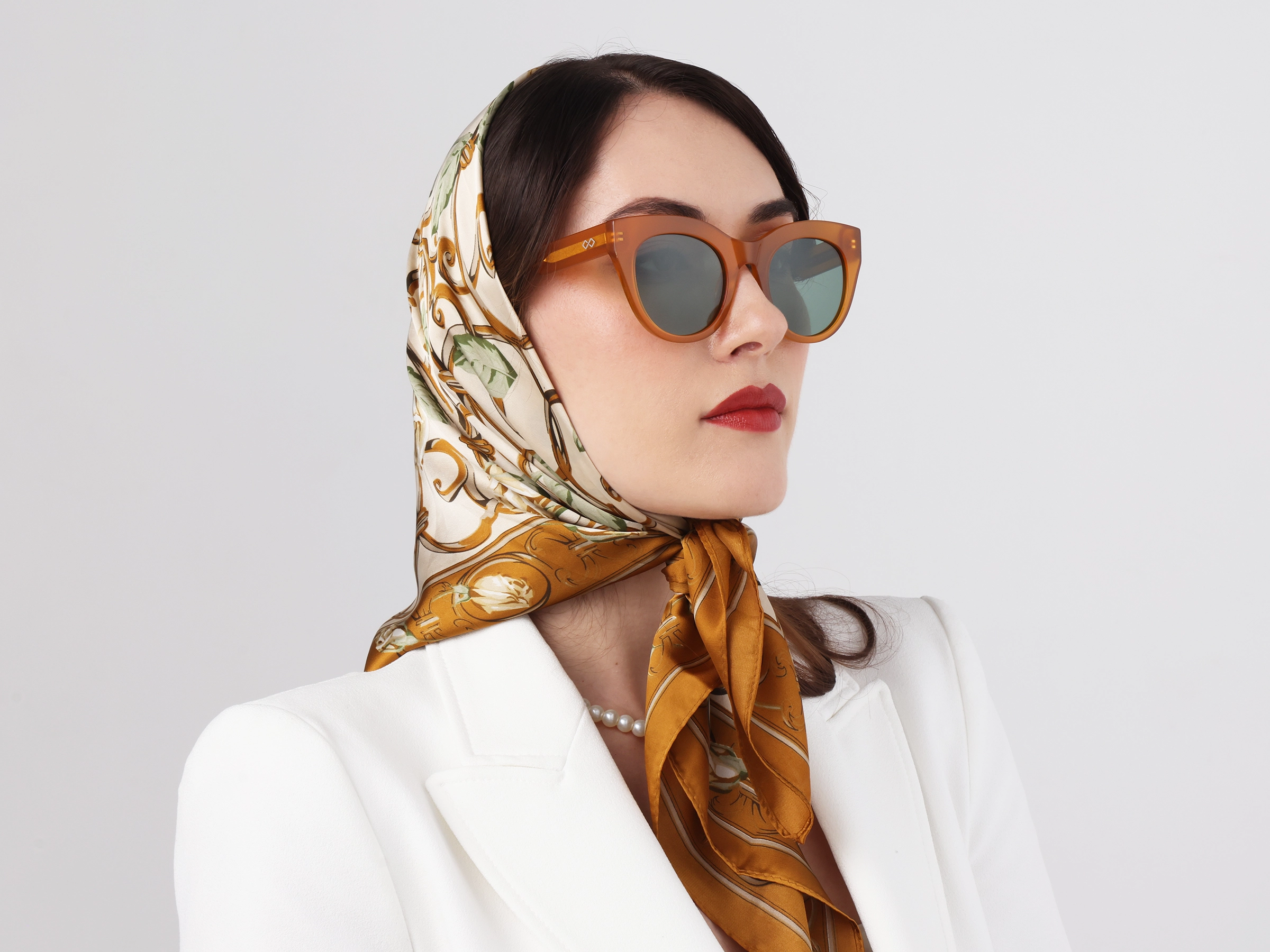 Brown Cat-Eye Frame With Green Tint Sunglasses-12