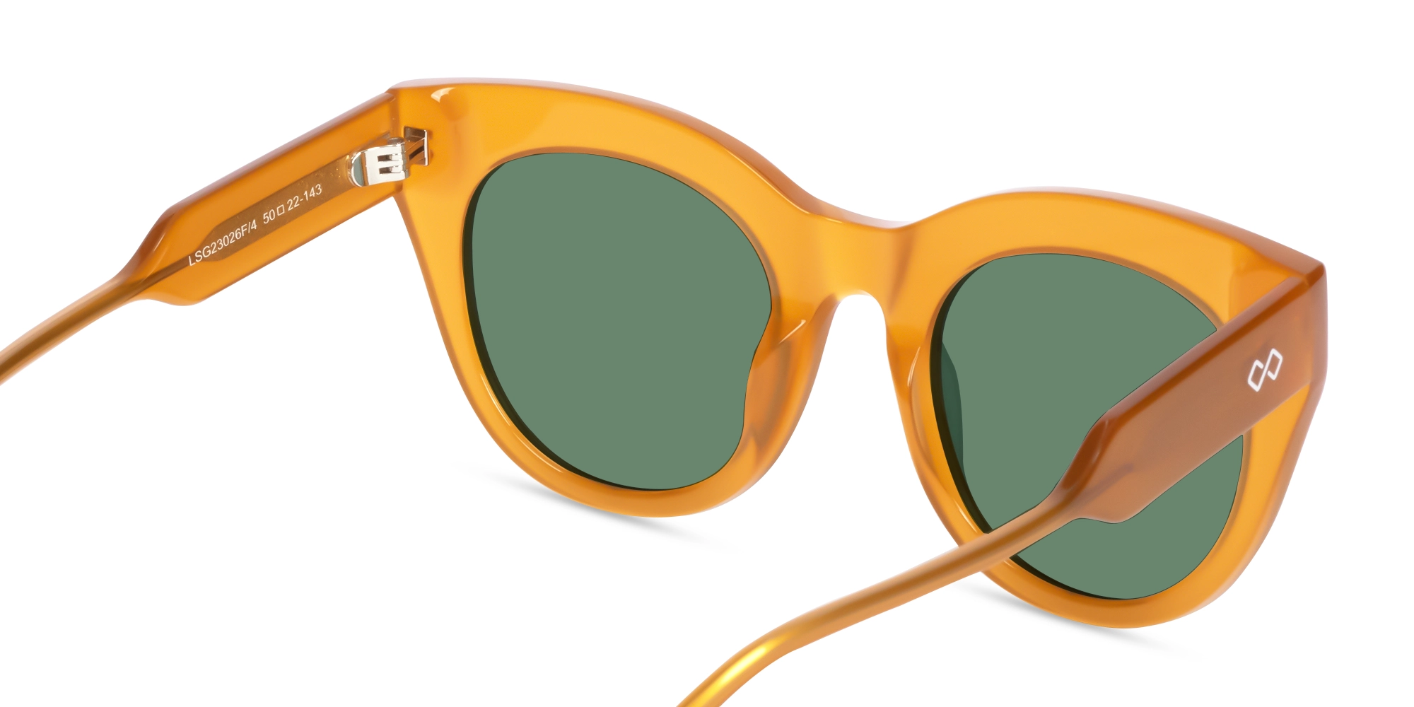 Brown Cat-Eye Frame With Green Tint Sunglasses-5