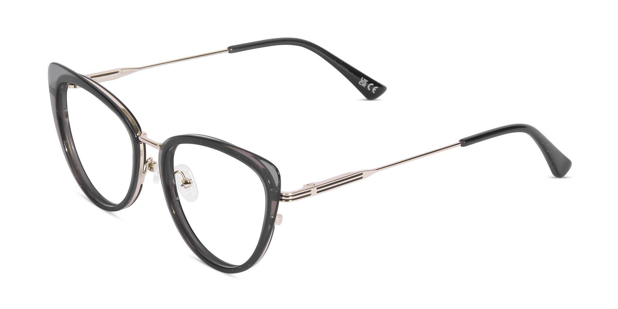 Crystal Grey Cat Eye Spectacle-3