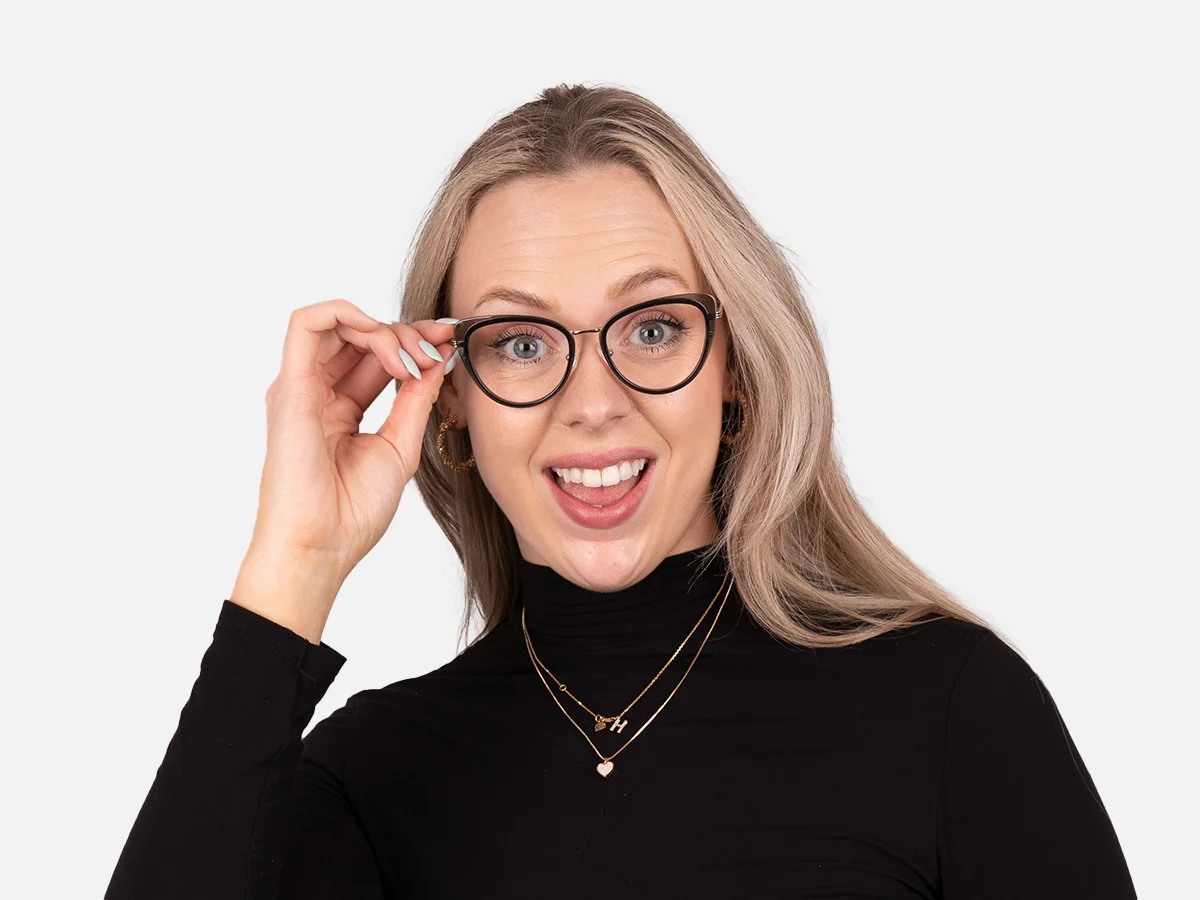 Crystal Grey Cat Eye Spectacle-42
