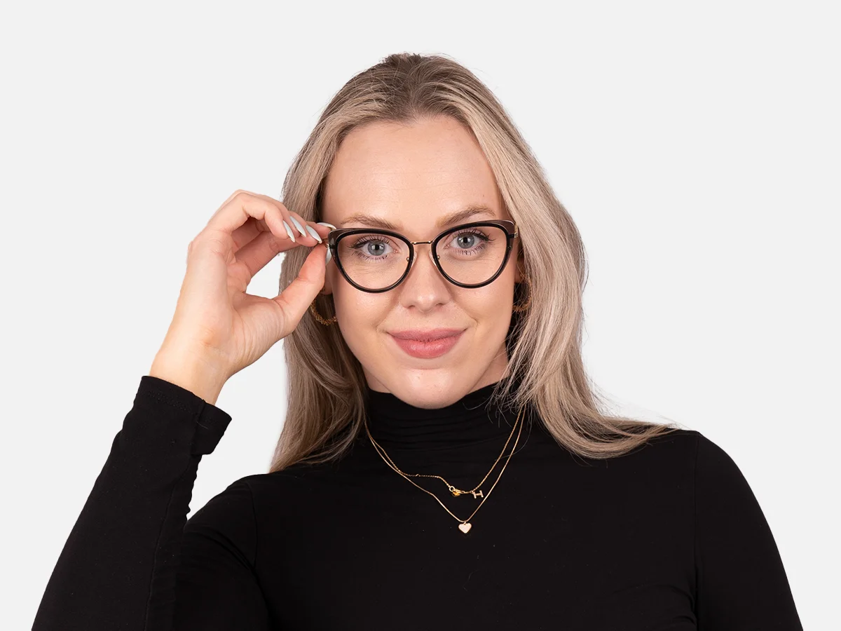 Crystal Grey Cat Eye Spectacle-45