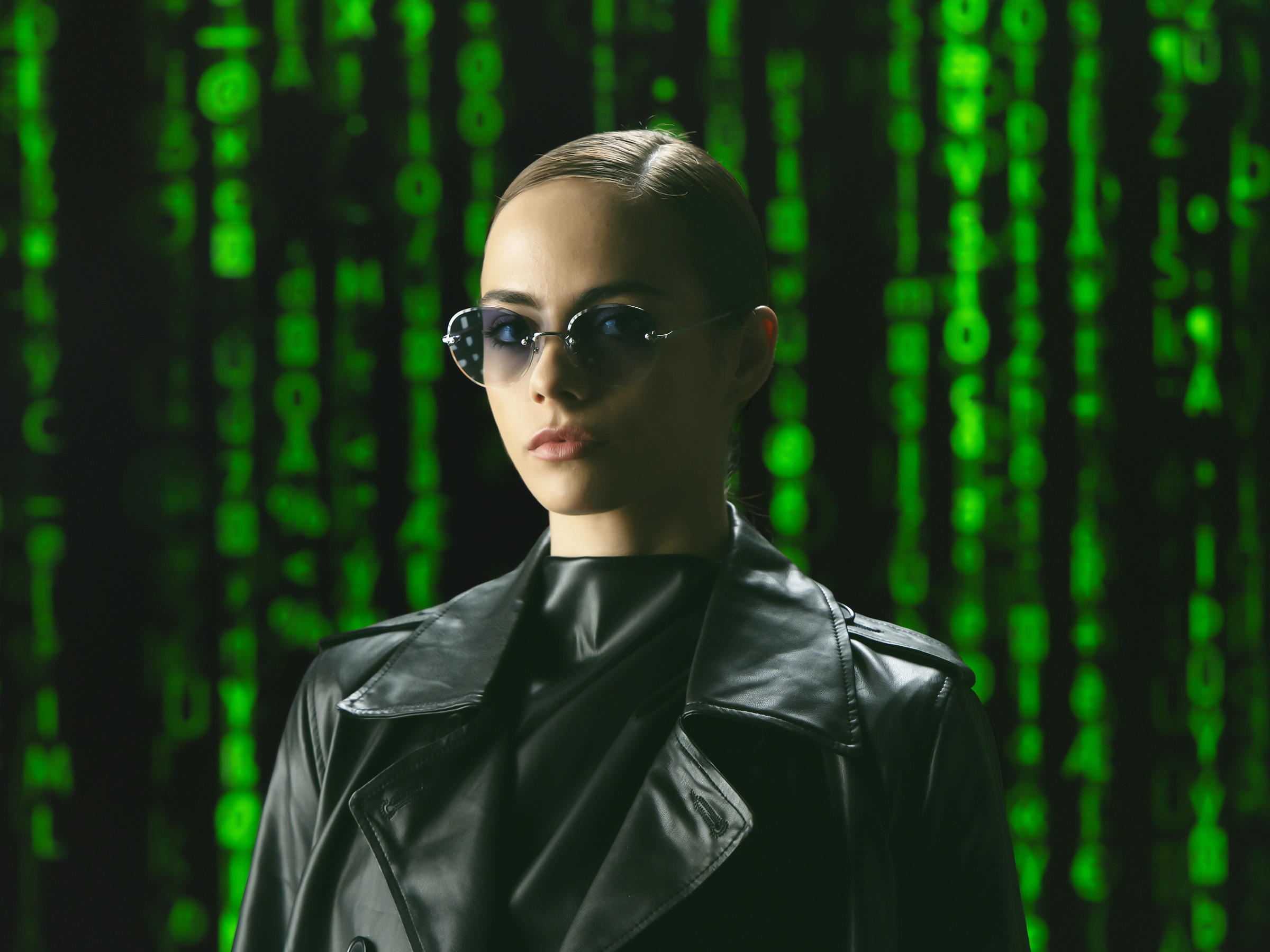 Silver and Black Marble Metal Rimless Sunglasses