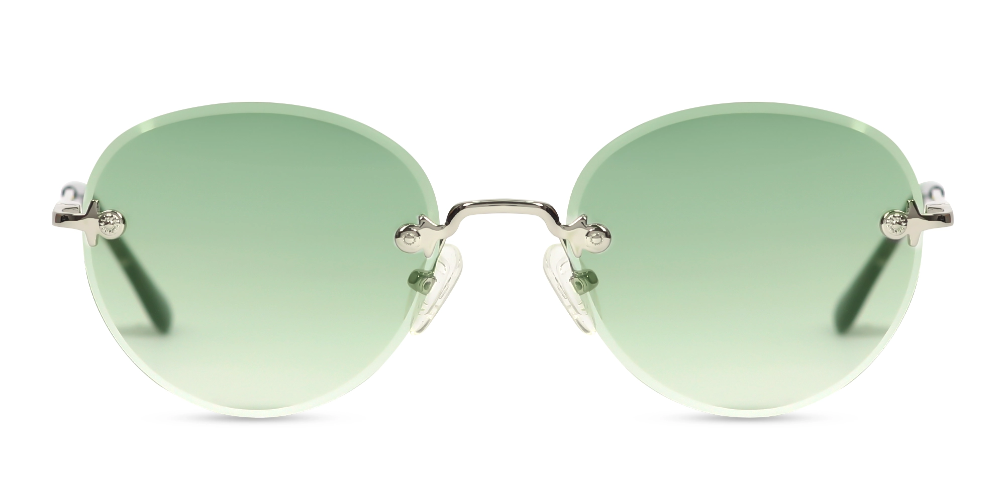 Silver and Black Marble Metal Rimless Sunglasses 1 Silver and Black Marble Metal Rimless Sunglasses 1