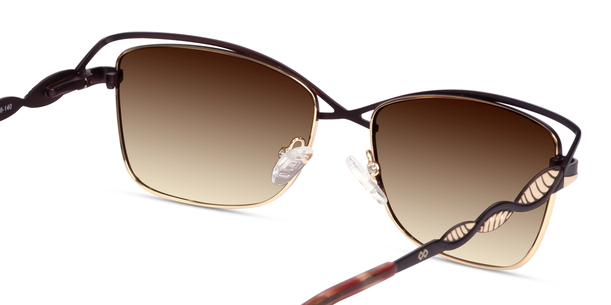 Matte Bronze & Gold Cat-Eye Sunglasses 5
