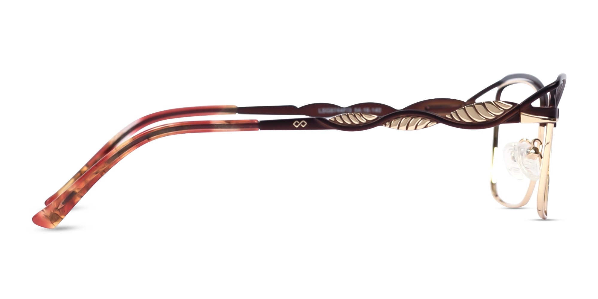 Matte Bronze & Gold Cat-eye Glasses-4