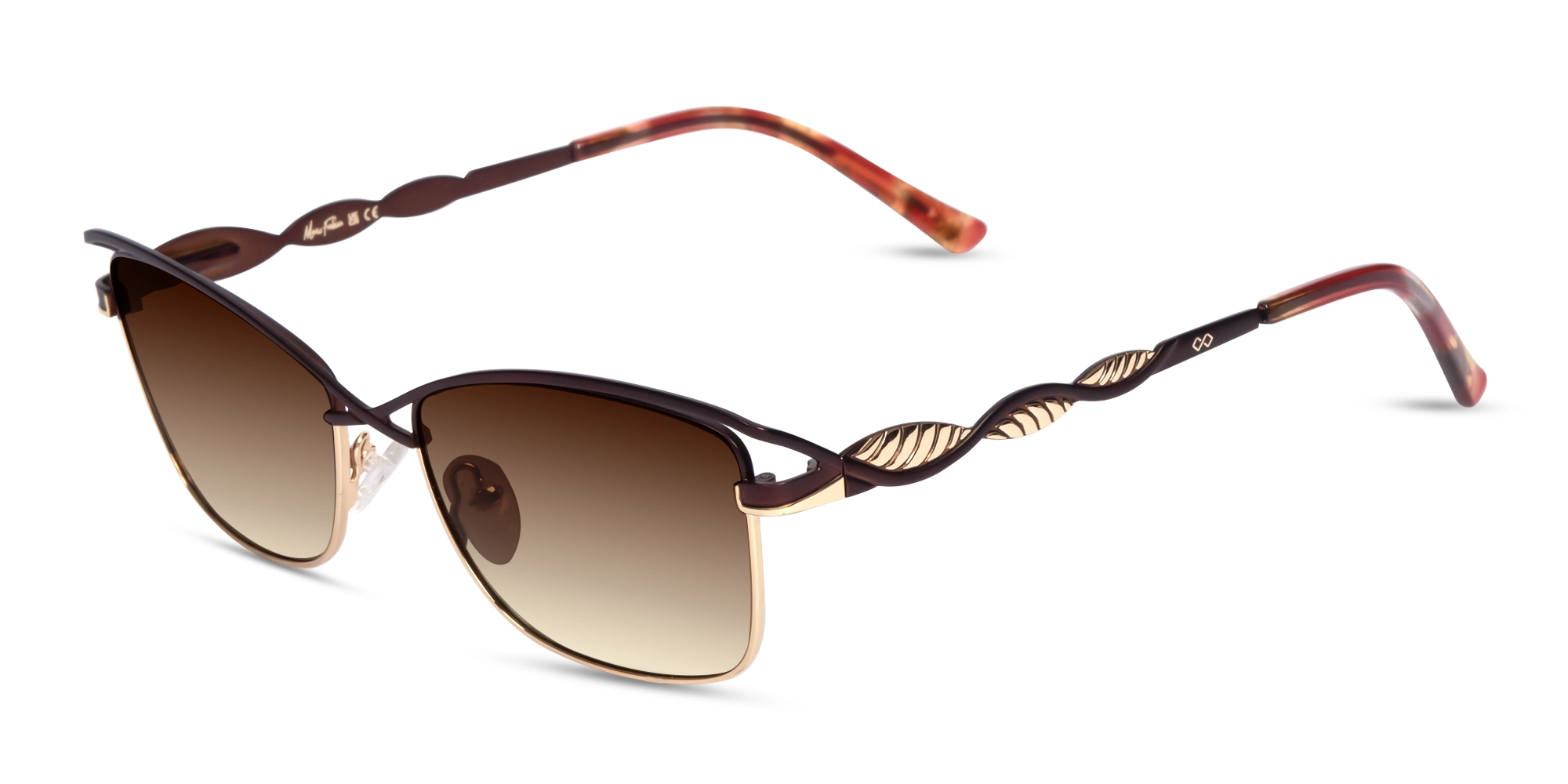 Matte Bronze & Gold Cat-Eye Sunglasses 3 Matte Bronze & Gold Cat-Eye Sunglasses 3