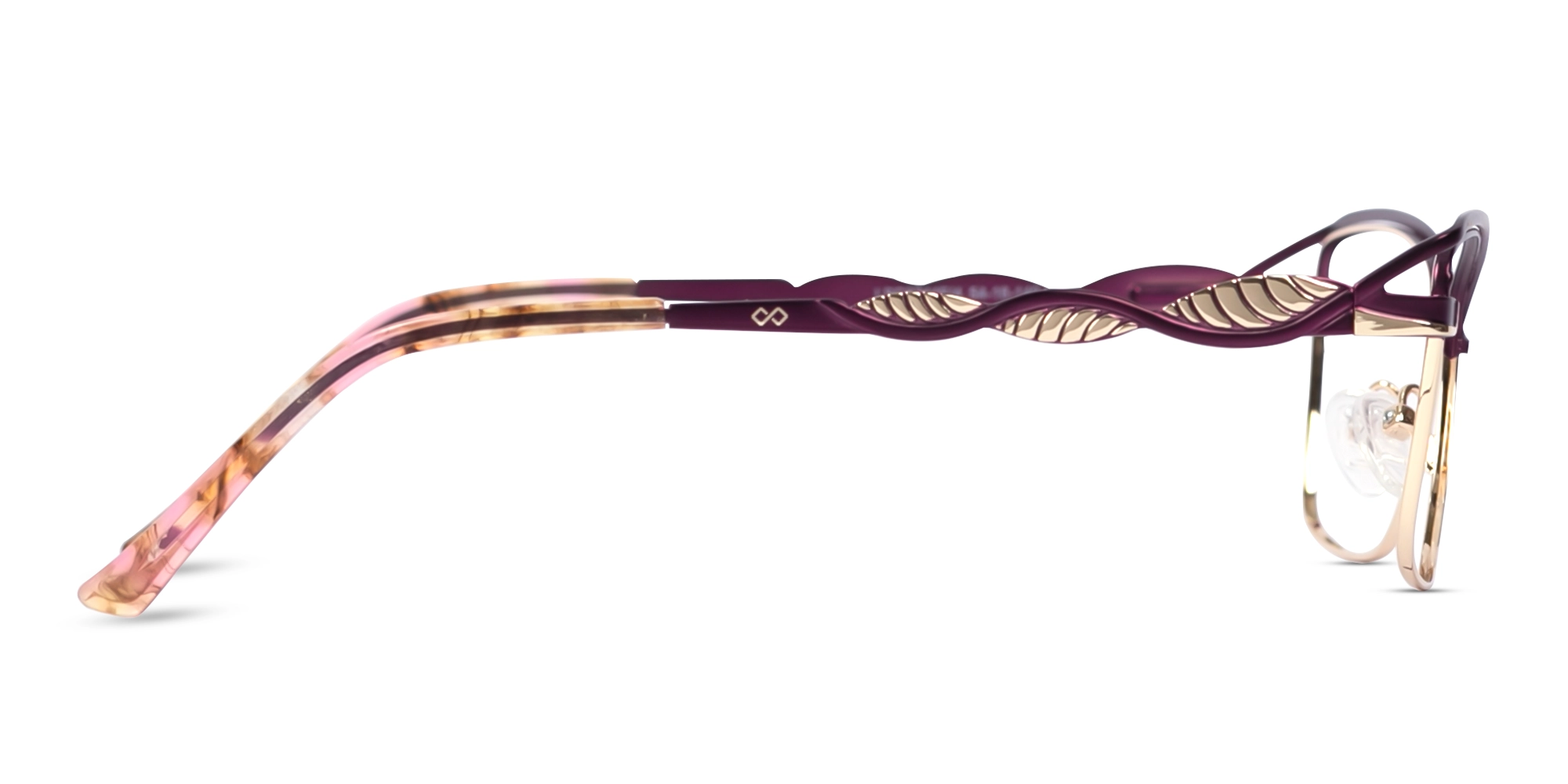 Matte Purple & Gold Cat-eye Glasses-4