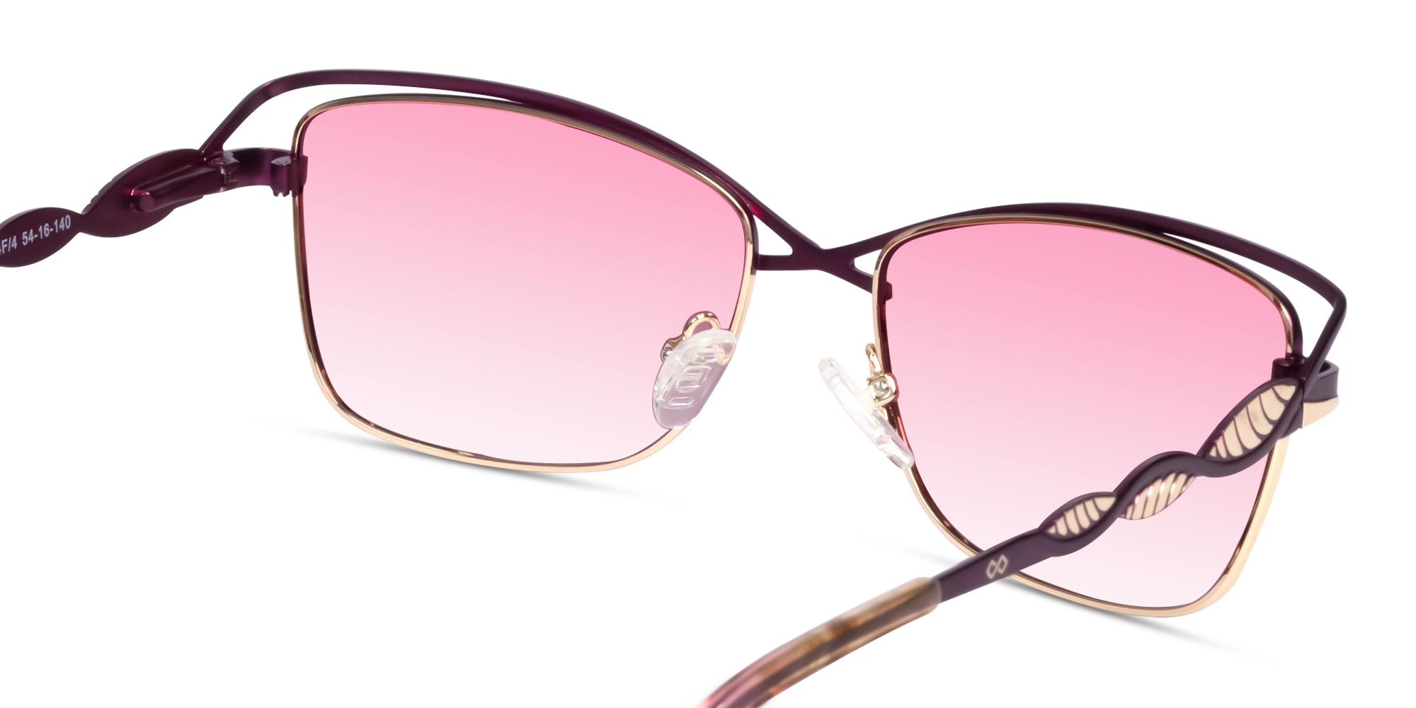 Matte Purple & Gold Cat-Eye Sunglasses 5