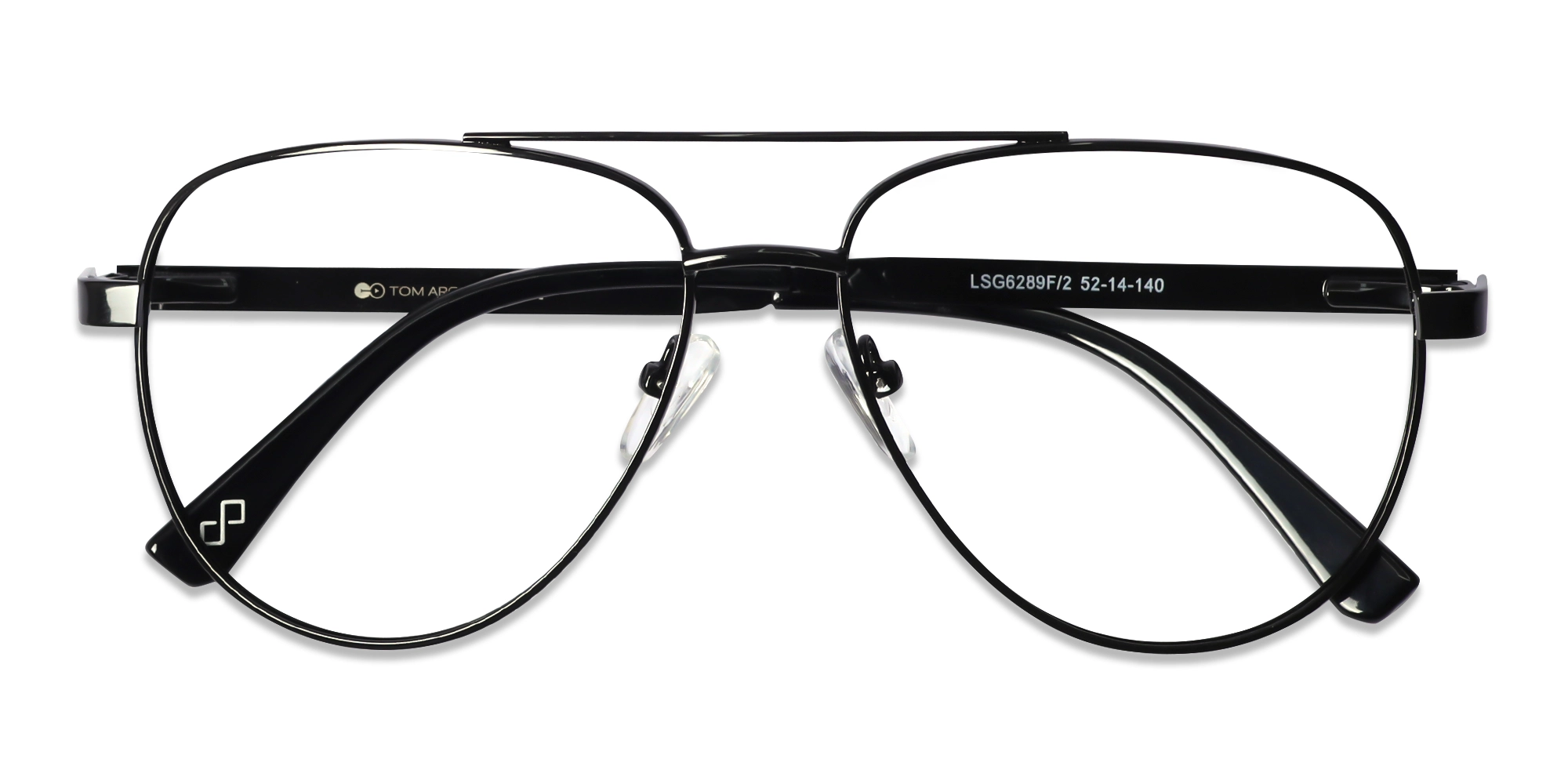Metal Black Double Bridge Glasses