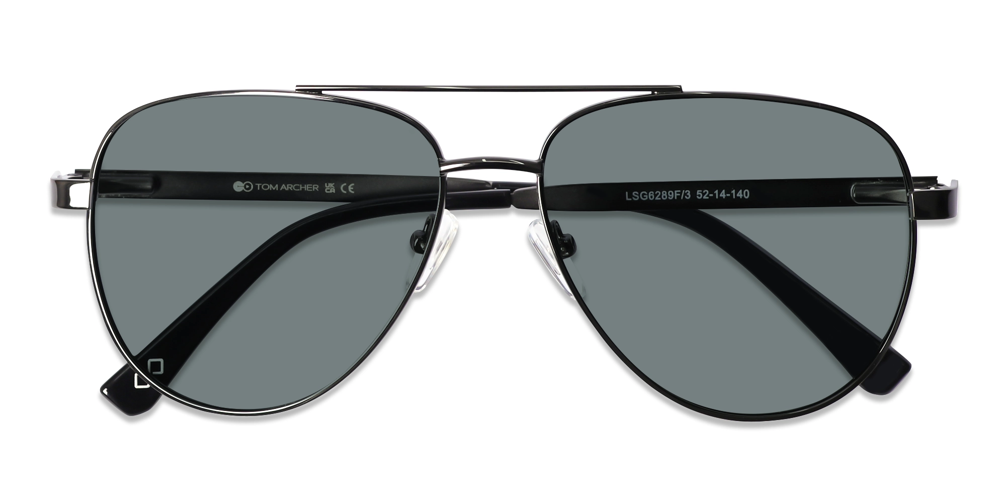Gunmetal Full Rim Double Bridge Metal Sunglasses 6