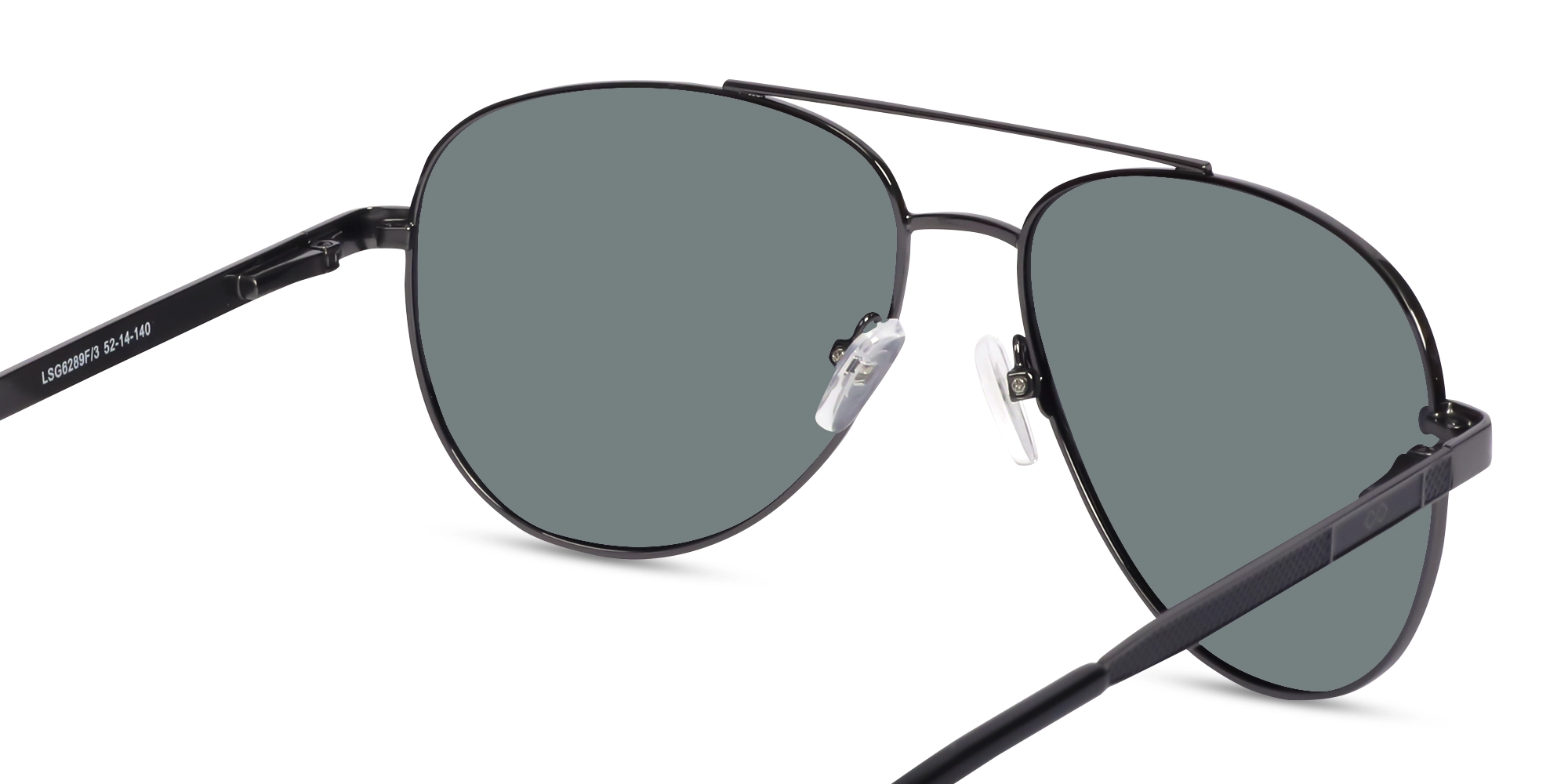 Gunmetal Full Rim Double Bridge Metal Sunglasses 5