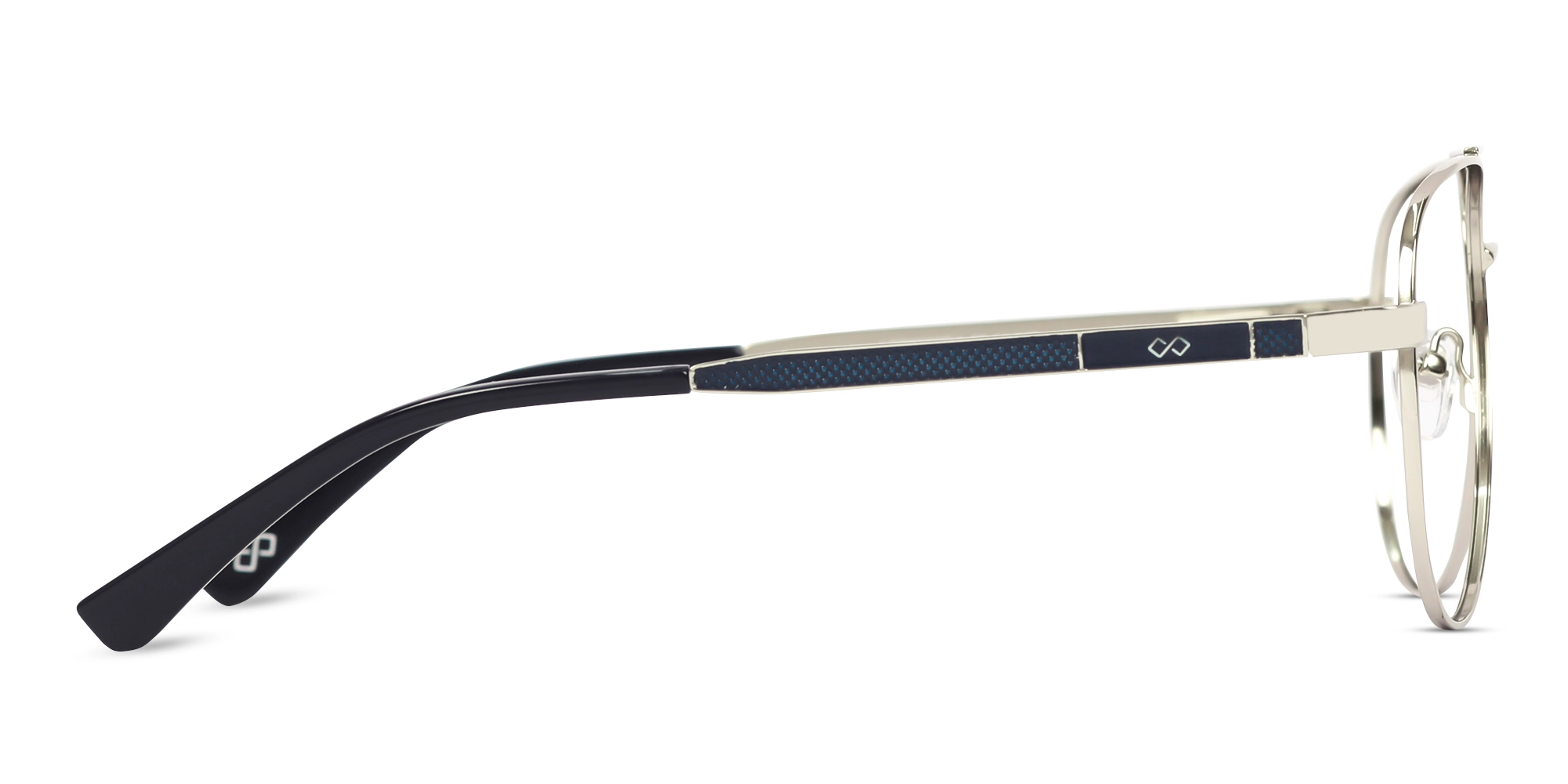 Lightweight Silver Double Bridge Glasses