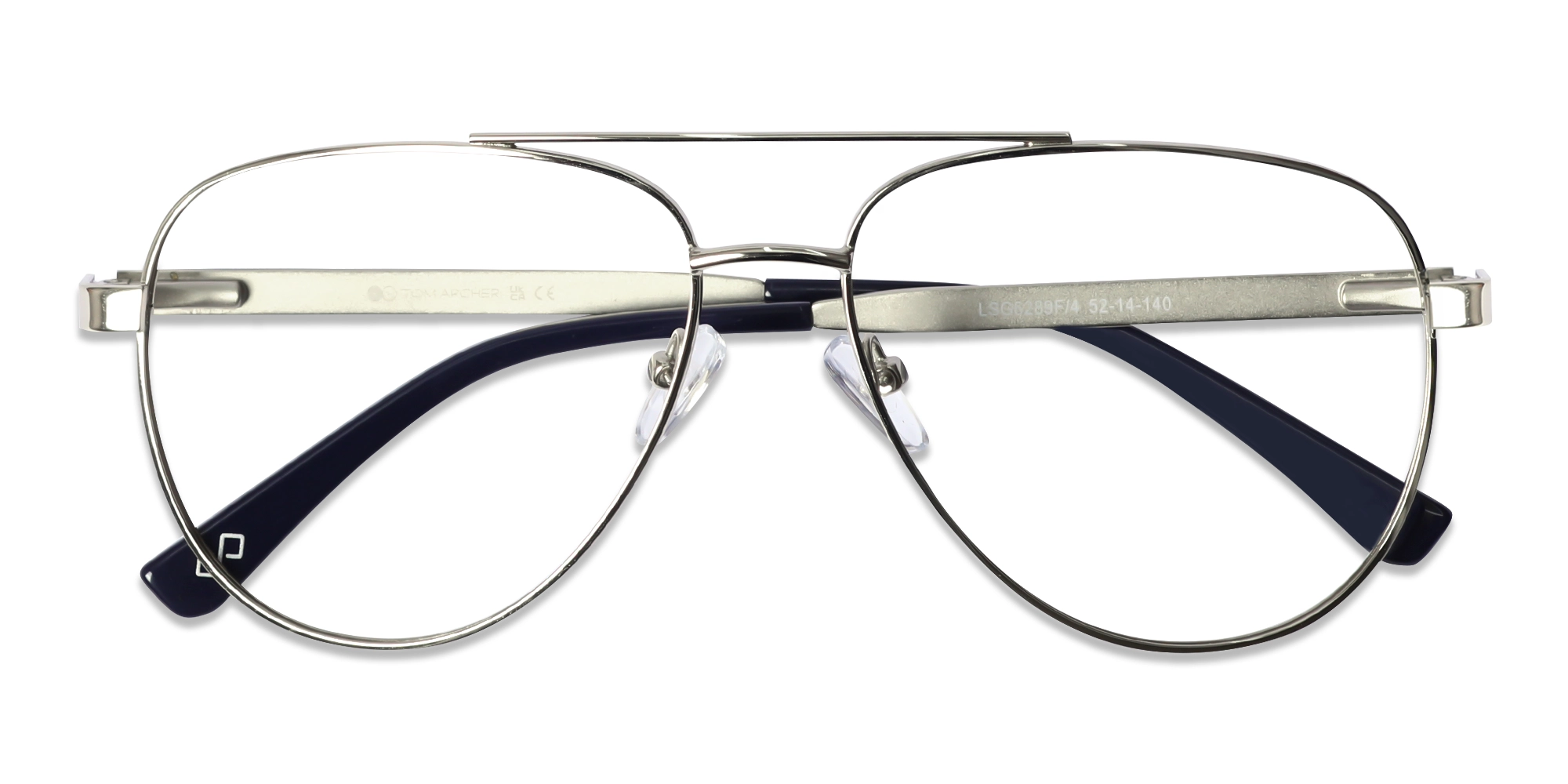 Lightweight Silver Double Bridge Glasses