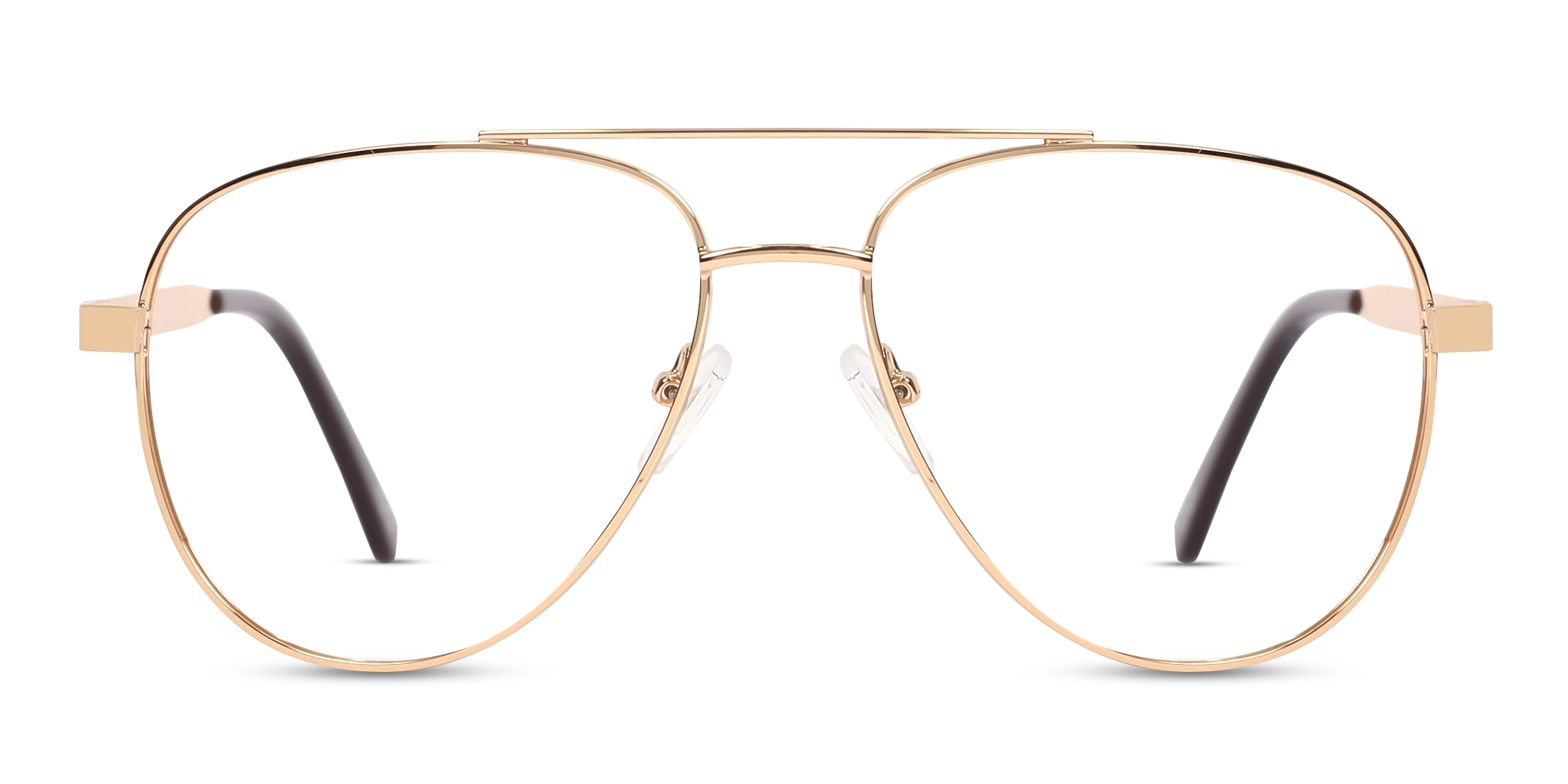 Lightweight Gold Double Bridge Glasses
