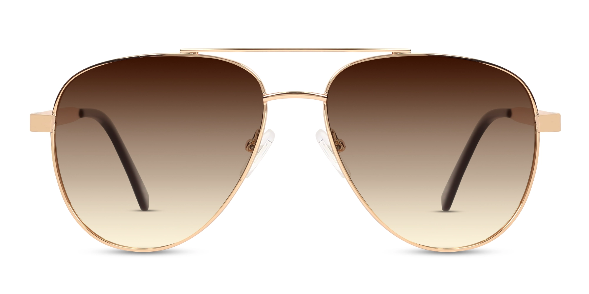 Gold Lightweight Full Rim Metal Sunglasses 1