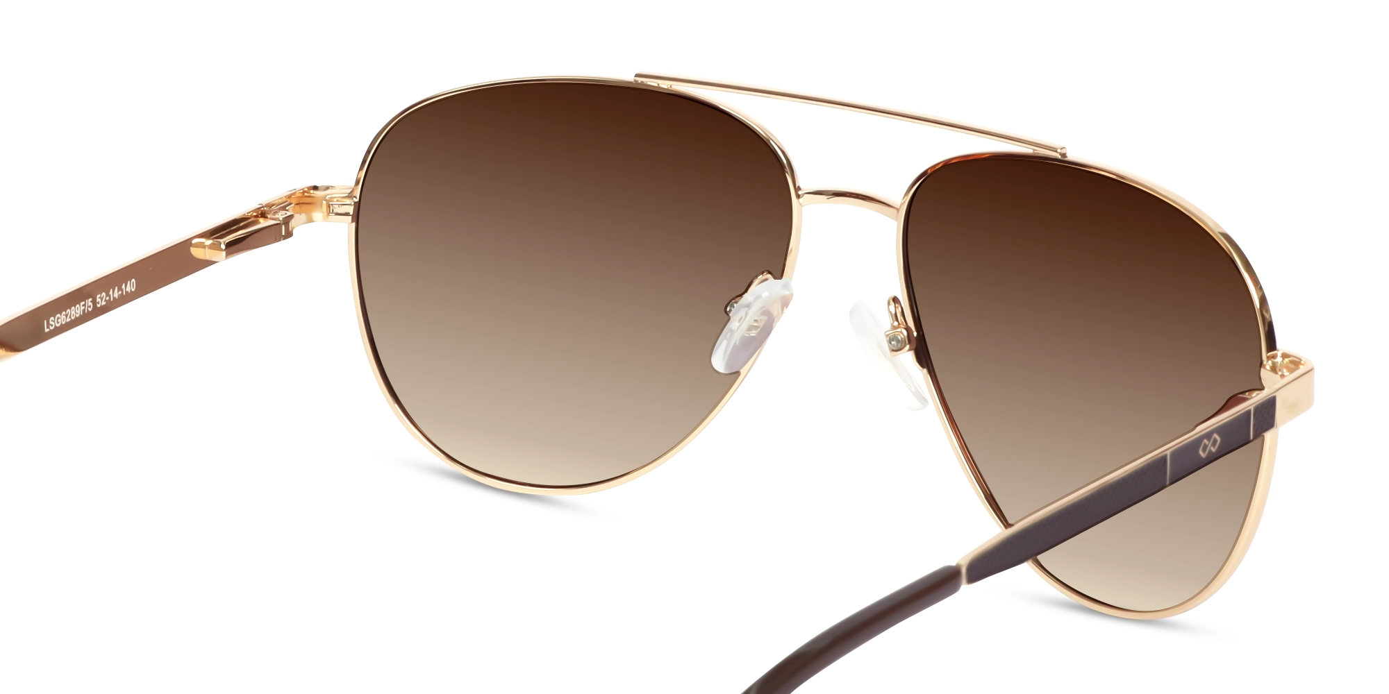 Gold Lightweight Full Rim Metal Sunglasses 5