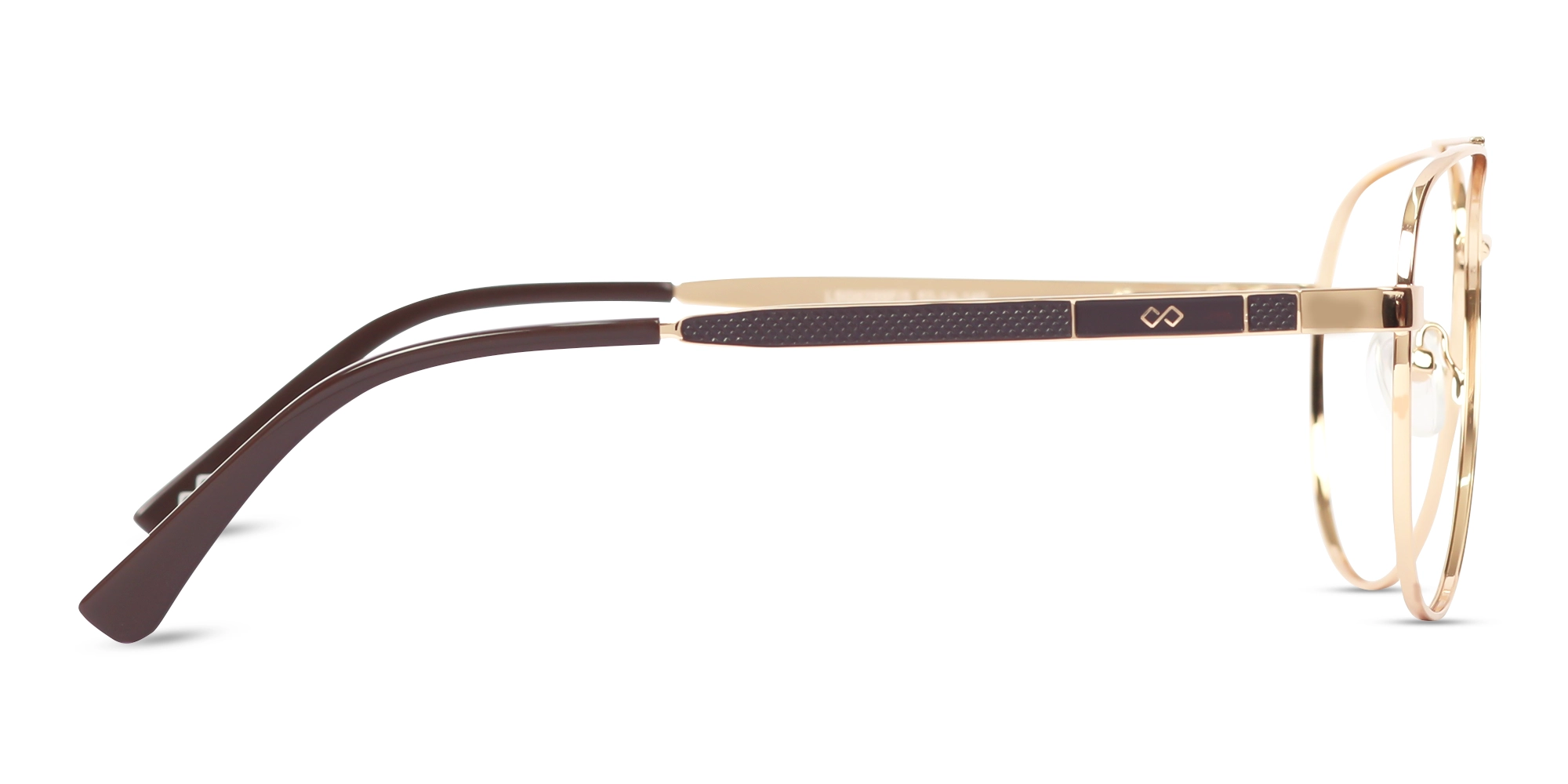 Lightweight Gold Double Bridge Glasses