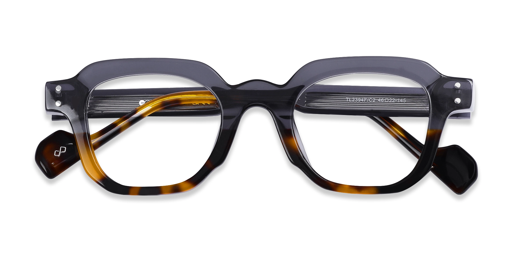 Grey Tortoise Shell Glasses-6
