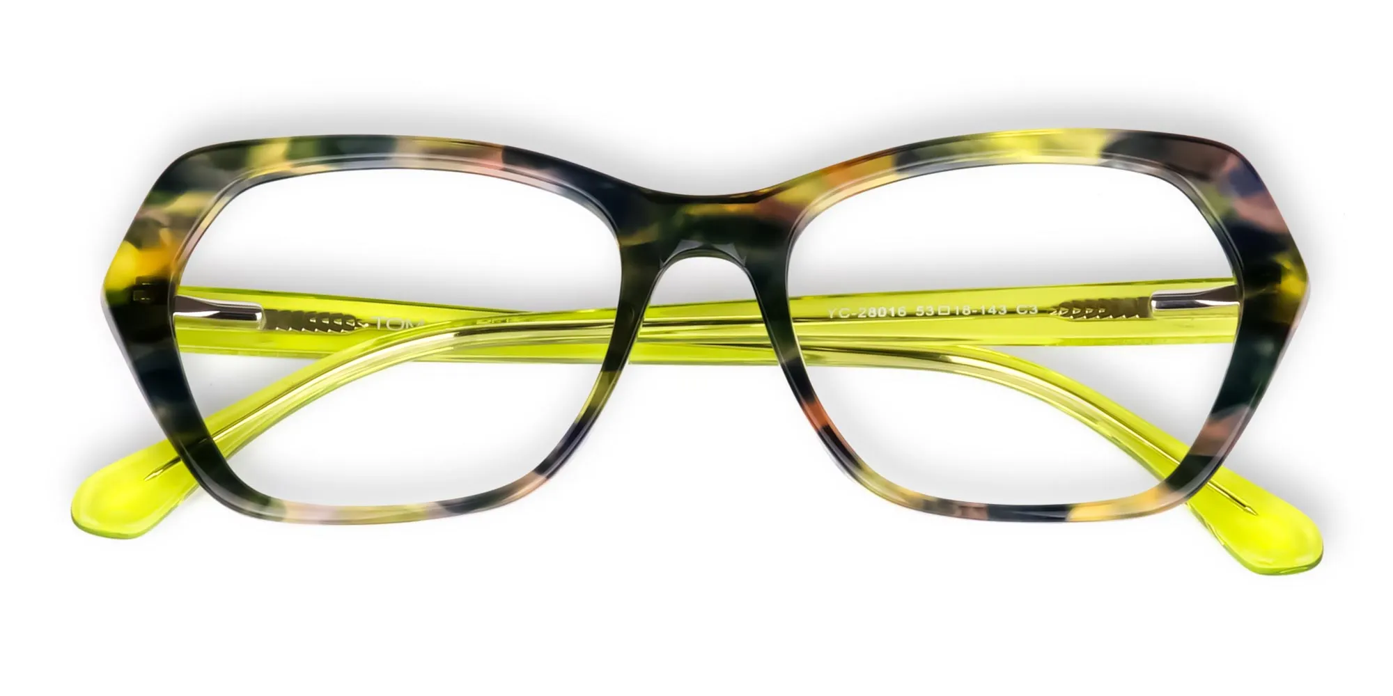 Green Tortoise Shell Cat Eye Glasses-2
