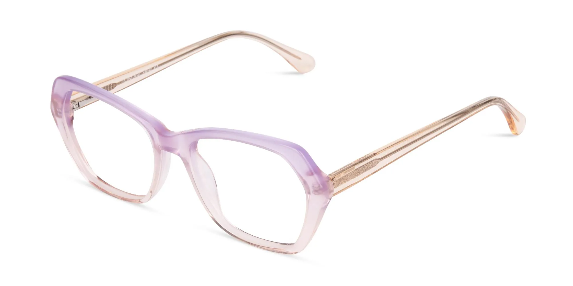 Crystal Purple and Nude Cat Eye Glasses-2