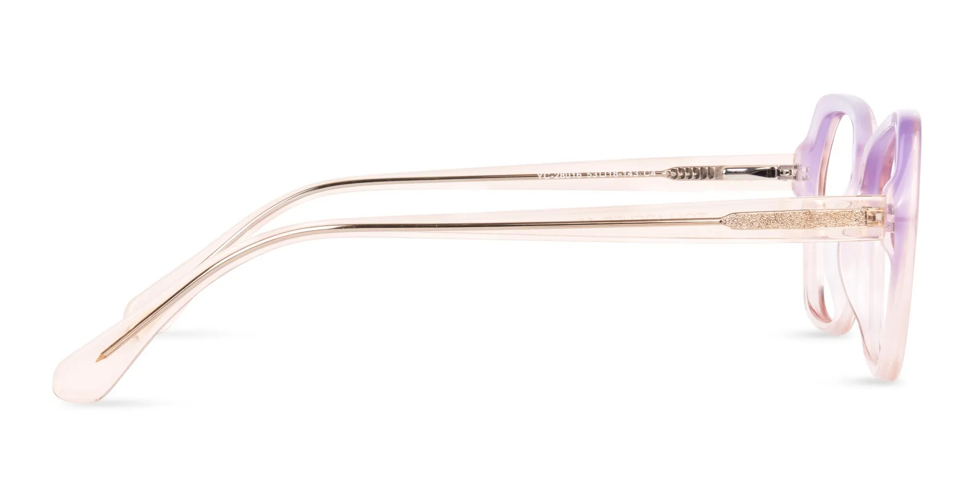 Crystal Purple and Nude Cat Eye Glasses-2