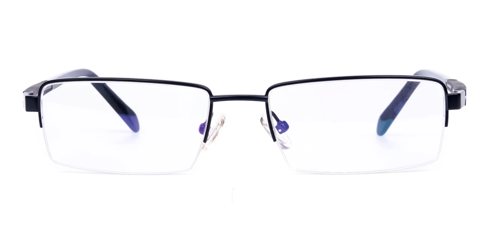 T3565H/BL - Black Thick Rectangle Glasses Frames with Full Rim