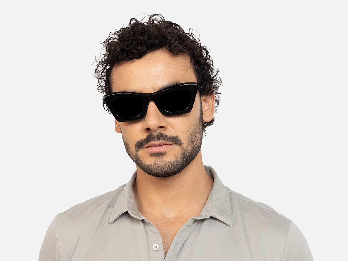 Womens Black Cat Eye Sunglasses-41