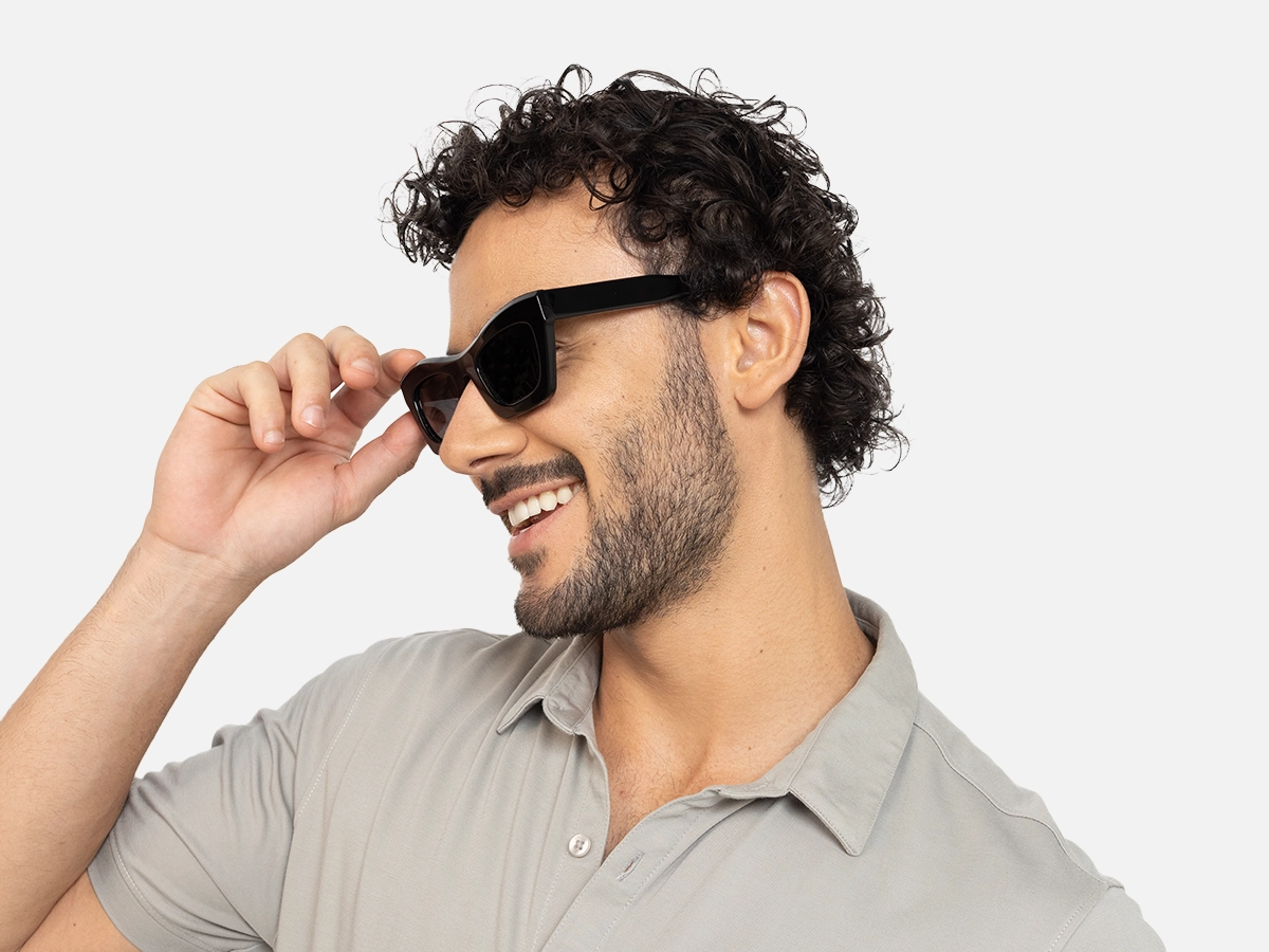 Womens Black Cat Eye Sunglasses-42