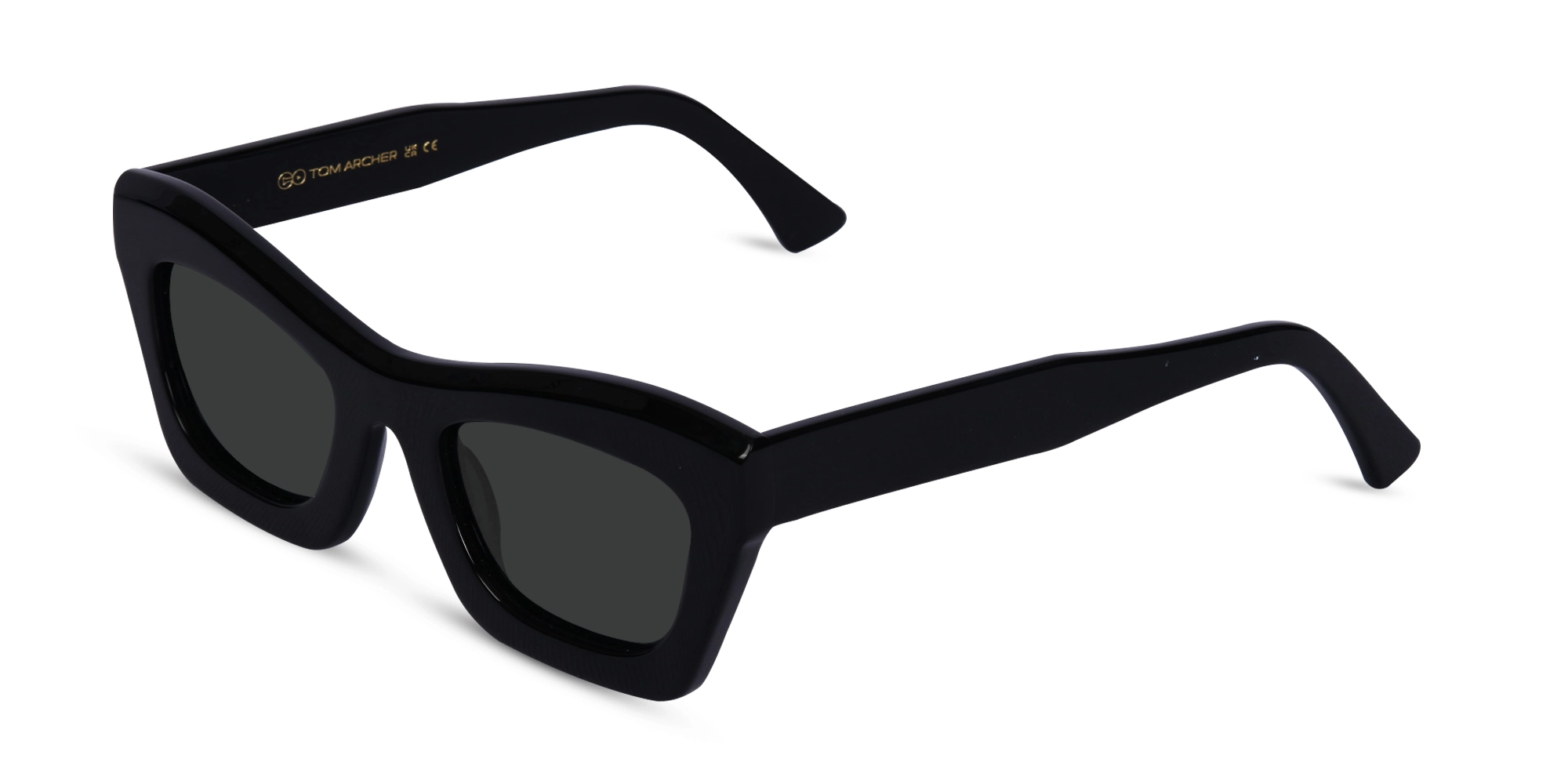 Womens Black Cat Eye Sunglasses-3