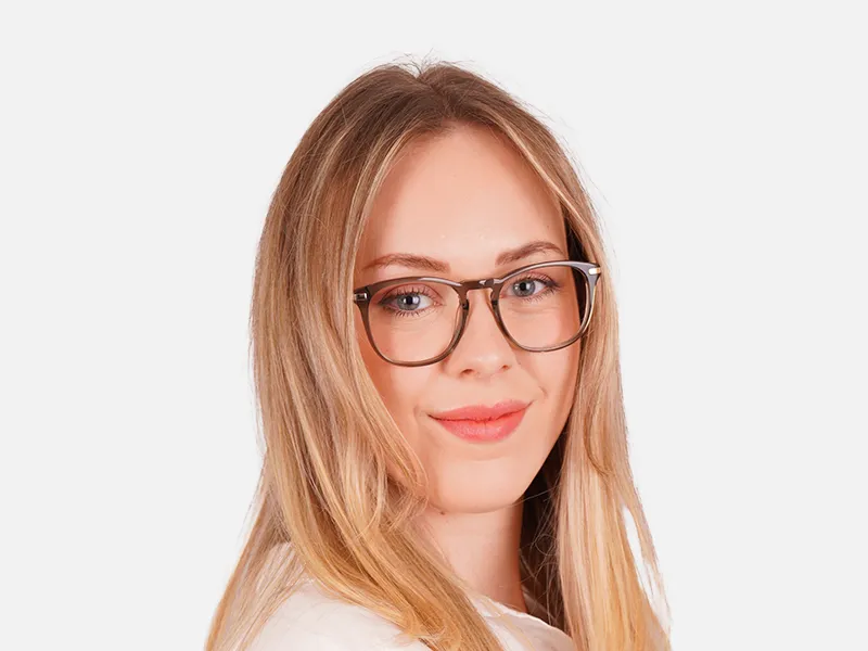 Crystal Grey Square Glasses For Men & Women-2