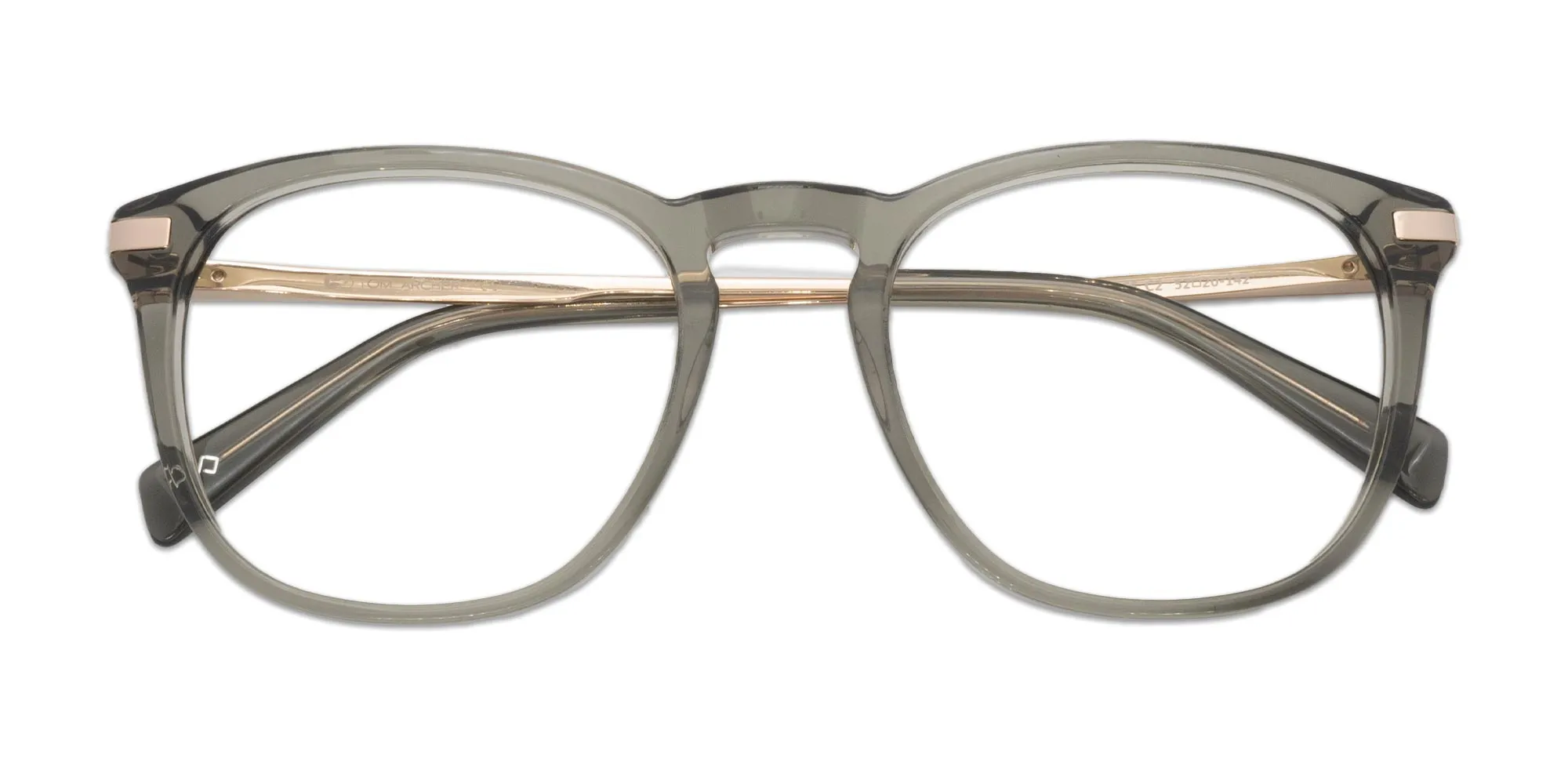 Crystal Grey Square Glasses For Men & Women-2