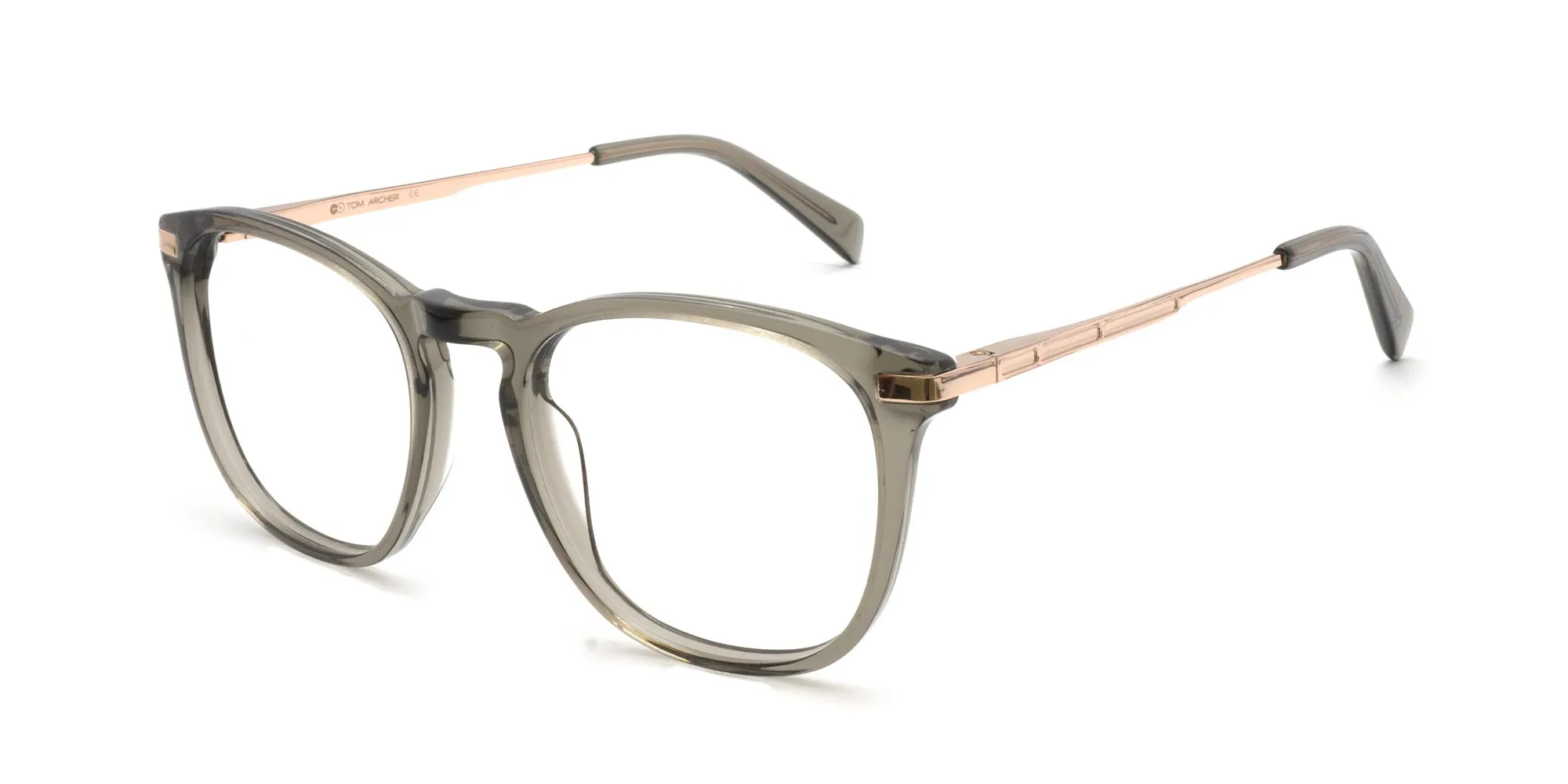 Crystal Grey Square Glasses For Men & Women-2