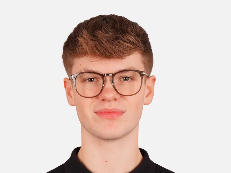 Crystal Grey Square Glasses For Men & Women-2