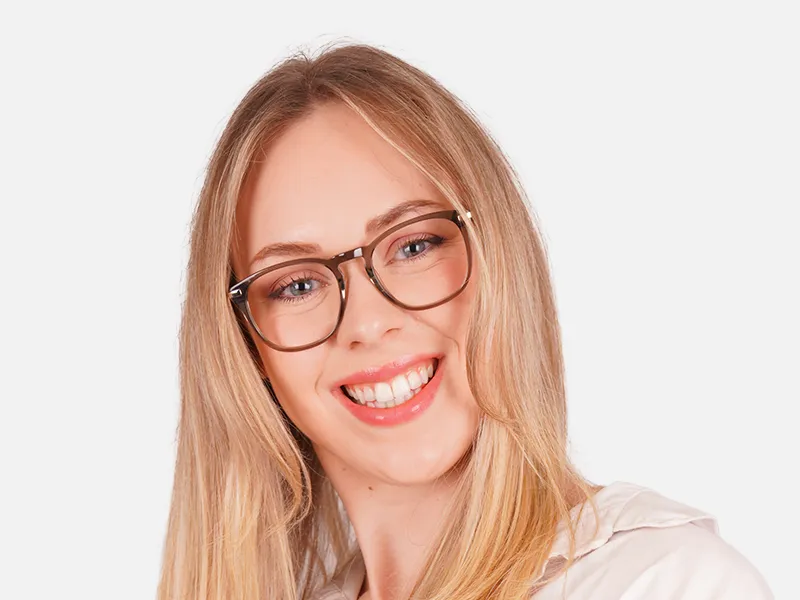 Crystal Grey Square Glasses For Men & Women-2