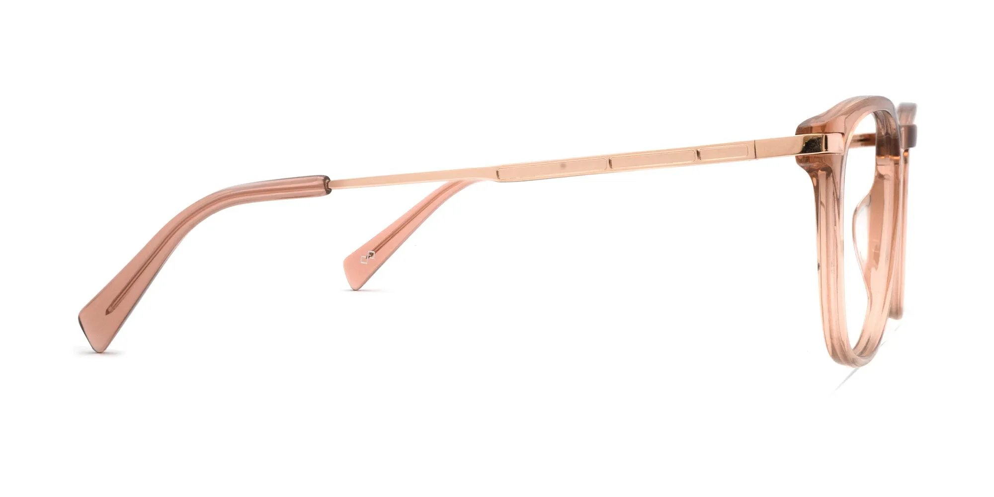 Crystal Brown & Gold Eyeglasses For Men & Women-2