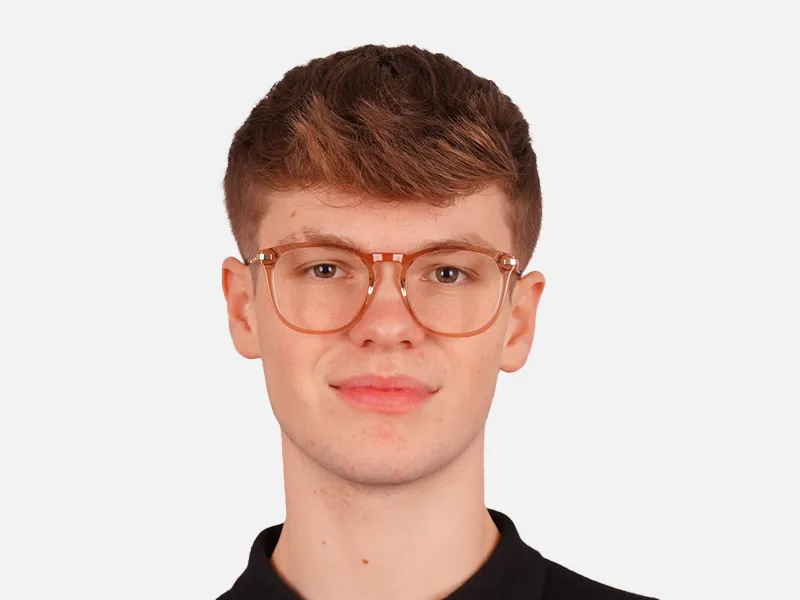 Crystal Brown & Gold Eyeglasses For Men & Women-2