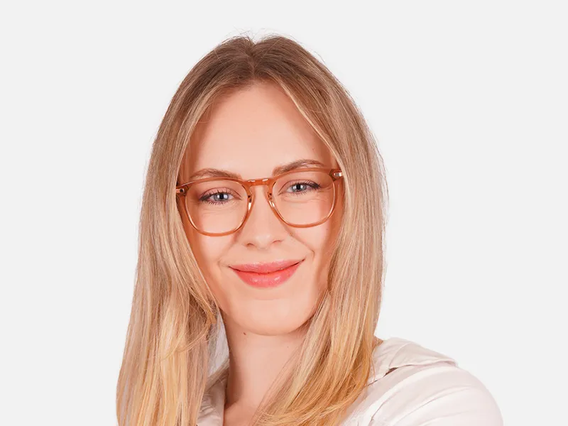Crystal Brown & Gold Eyeglasses For Men & Women-2